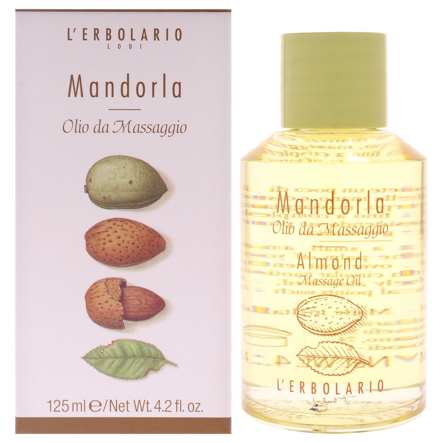 Massage Oil - Almond by LErbolario for Unisex - 4.2 oz Oil