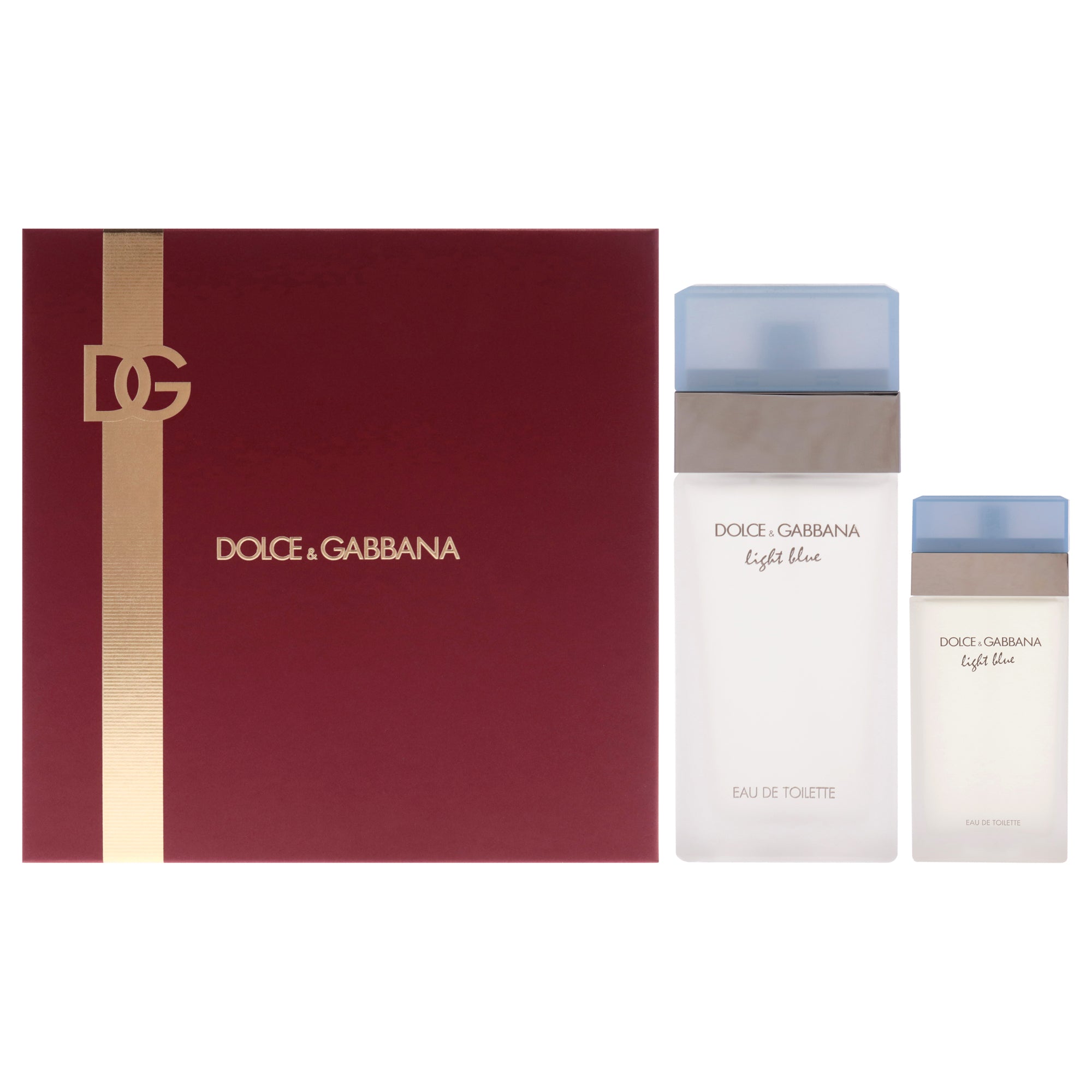Light Blue by Dolce and Gabbana for Women - 2 Pc Gift Set 6.7oz EDT Spray, 0.84oz EDT Spray