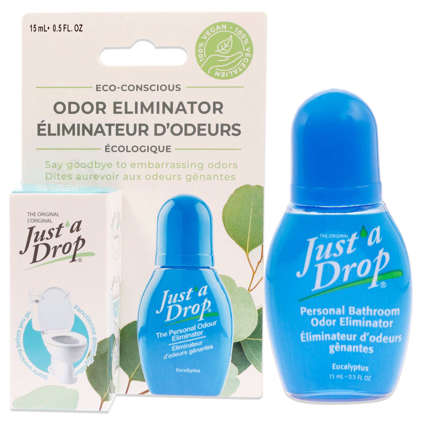 Just a Drop Odor Eliminator - Eucalyptus 0.5 oz Drops