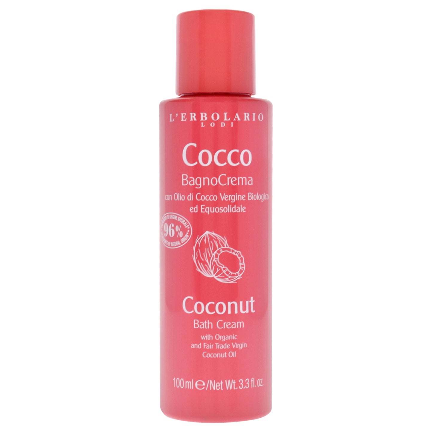 Bath Cream - Coconut by LErbolario for Unisex - 3.3 oz Foam