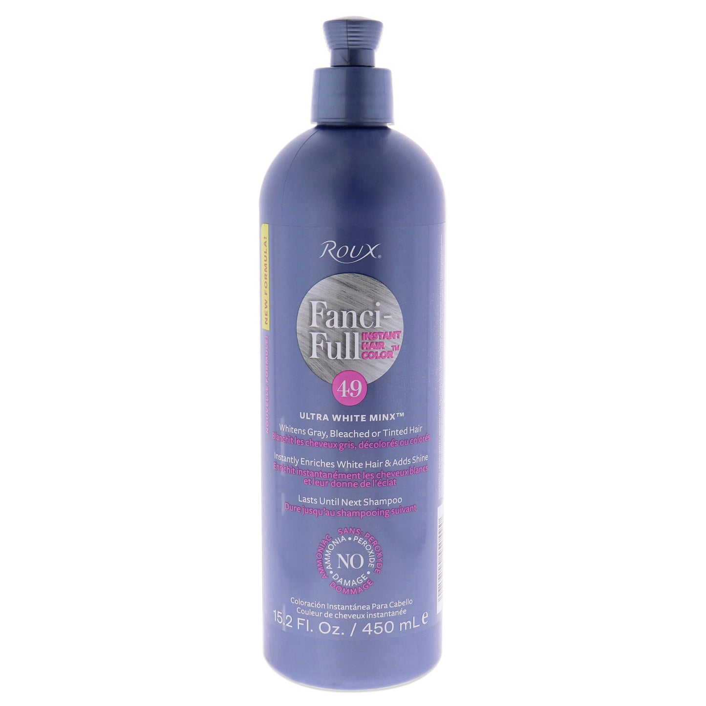 Fanci-Full Rinse Instant Hair Color - 49 Ultra White Minx by Roux for Unisex - 15.2 oz Hair Color