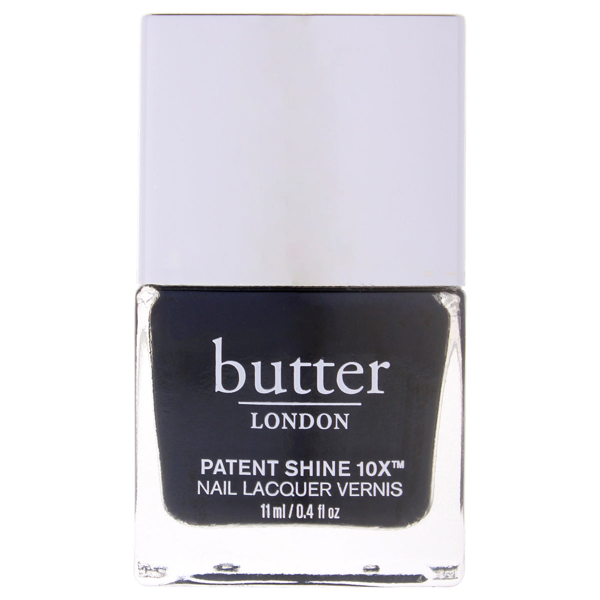 Patent Shine 10X Nail Lacquer - Union Jack Black by Butter London for Women - 0.4 oz Nail Polish