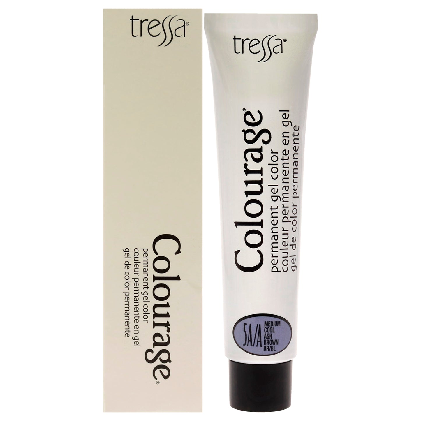 Colourage Permanent Gel Color - 5AA Medium Cool Ash Brown by Tressa for Unisex - 2 oz Hair Color