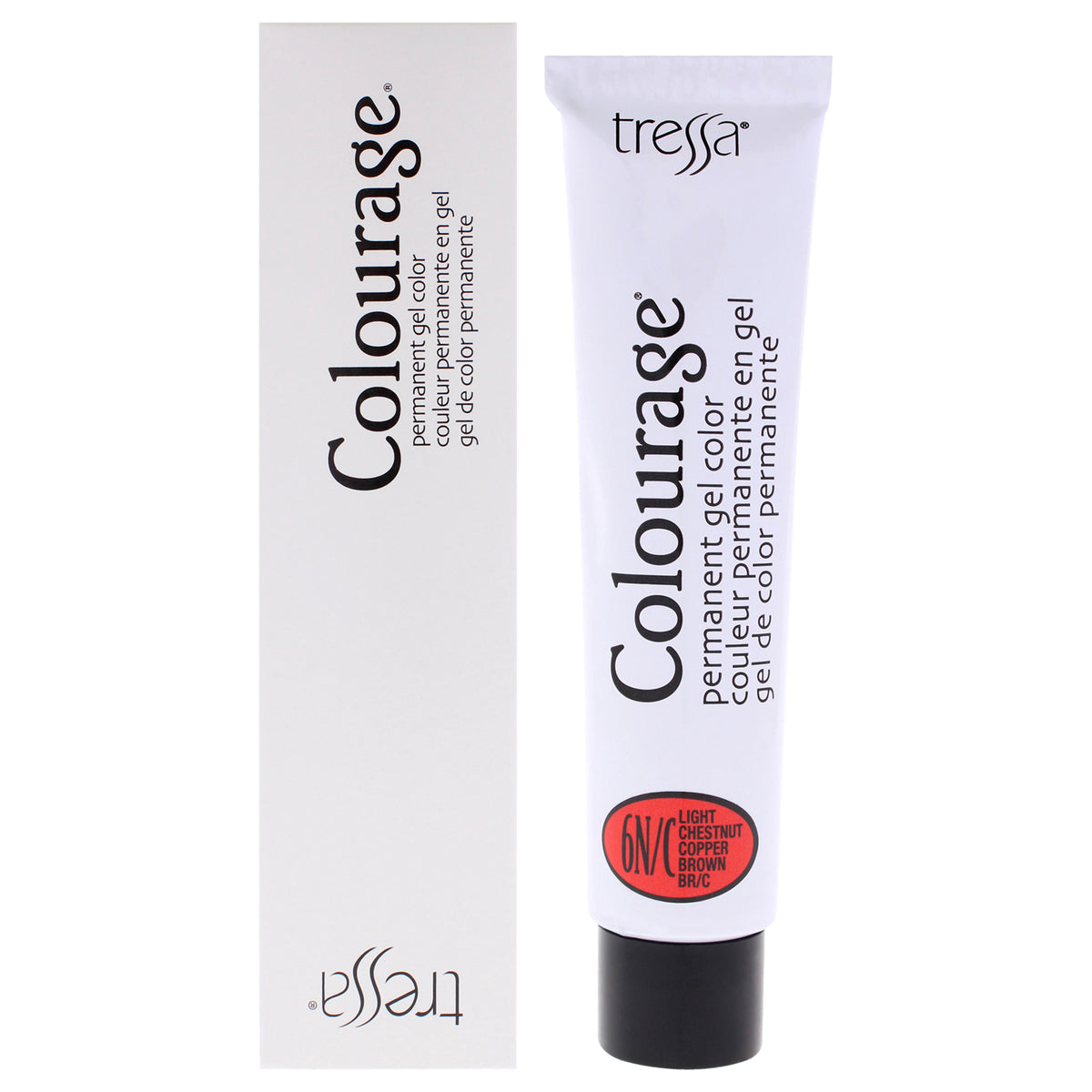 Colourage Permanent Gel Color - 6NC Light Chestnut Copper Brown by Tressa for Unisex - 2 oz Hair Color