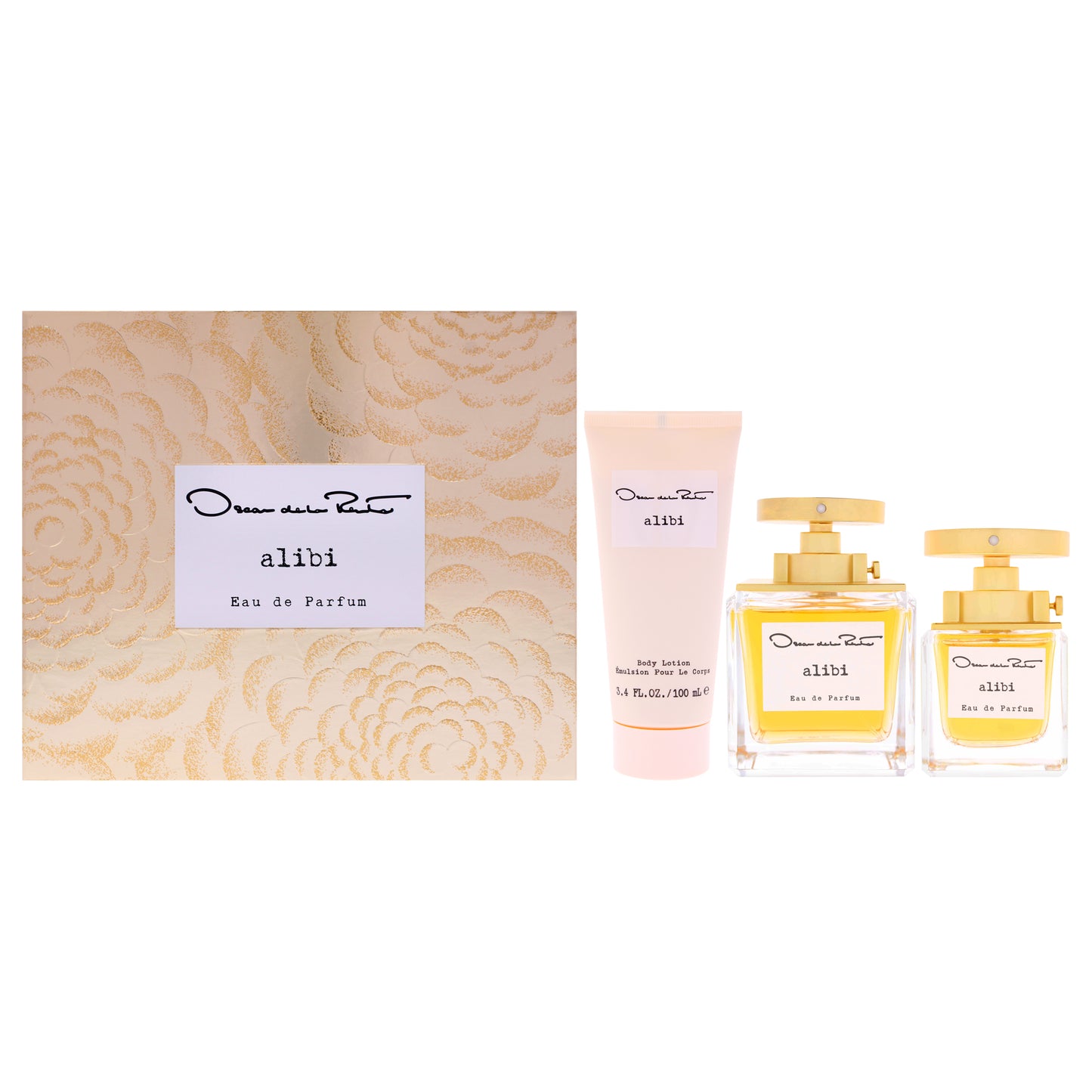Alibi by Oscar De La Renta for Women - 3 Pc Gift Set 3.4oz EDP Spray, 1.0oz EDP Spray 3.4oz Body Lotion