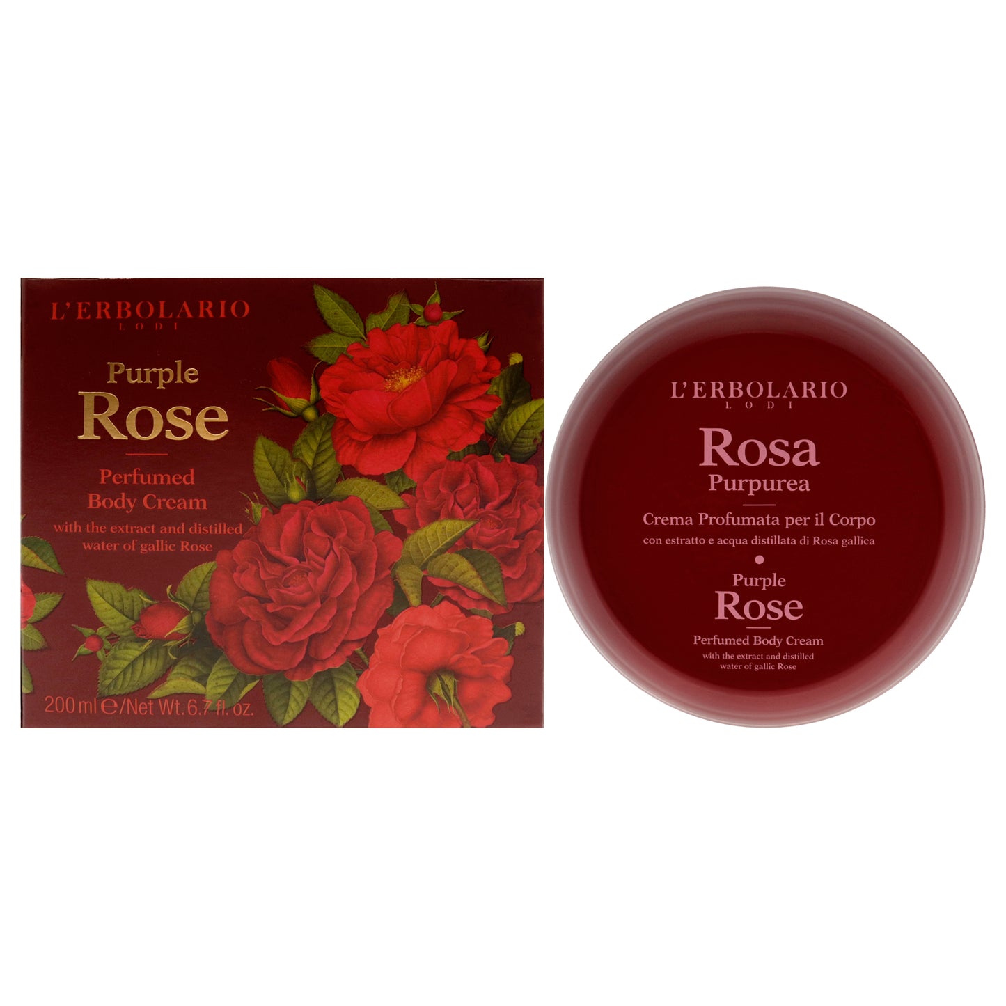 Perfume Body Cream - Purple Rose by LErbolario for Women - 6.7 oz Cream