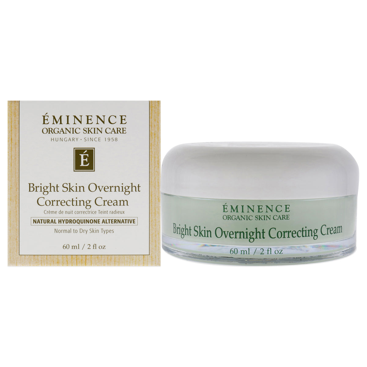 Bright Skin Overnight Correcting Cream by Eminence for Unisex - 2 oz Cream