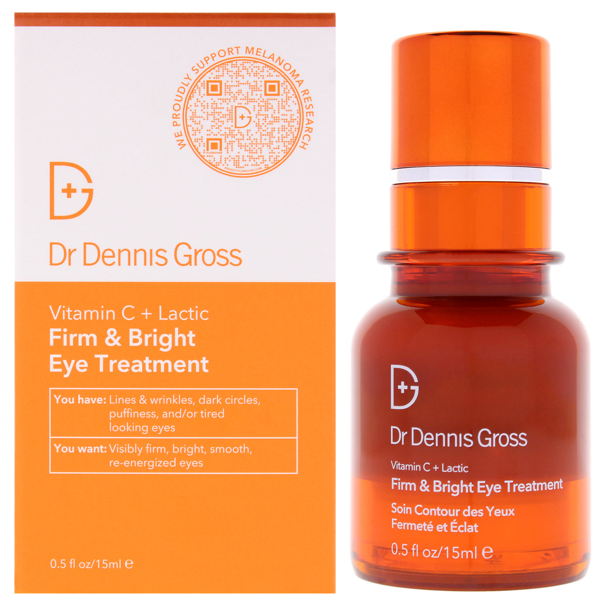 Vitamin C Plus Lactic Firm and Bright Eye Treatment by Dr. Dennis Gross for Women - 0.5 oz Treatment
