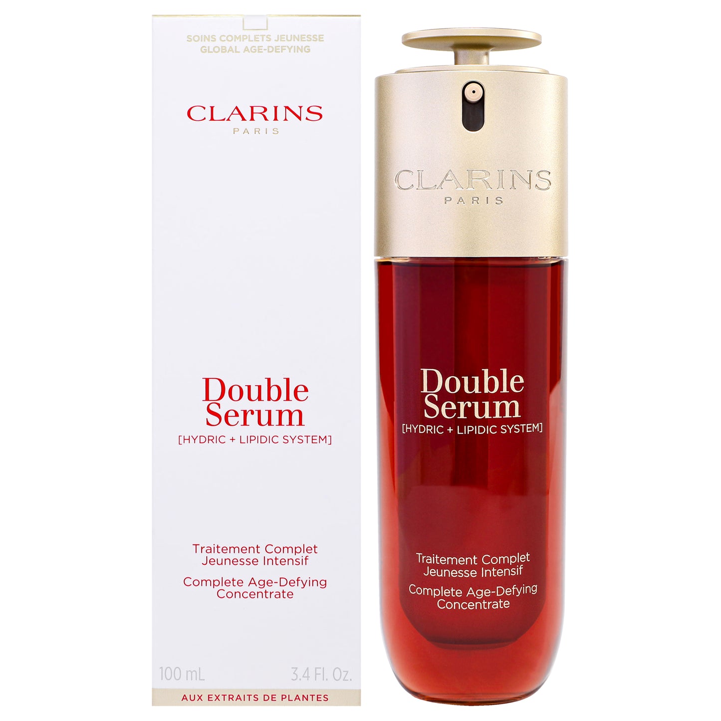Double Serum Complete Age Control Concentrate by Clarins for Unisex - 3.4 oz Serum