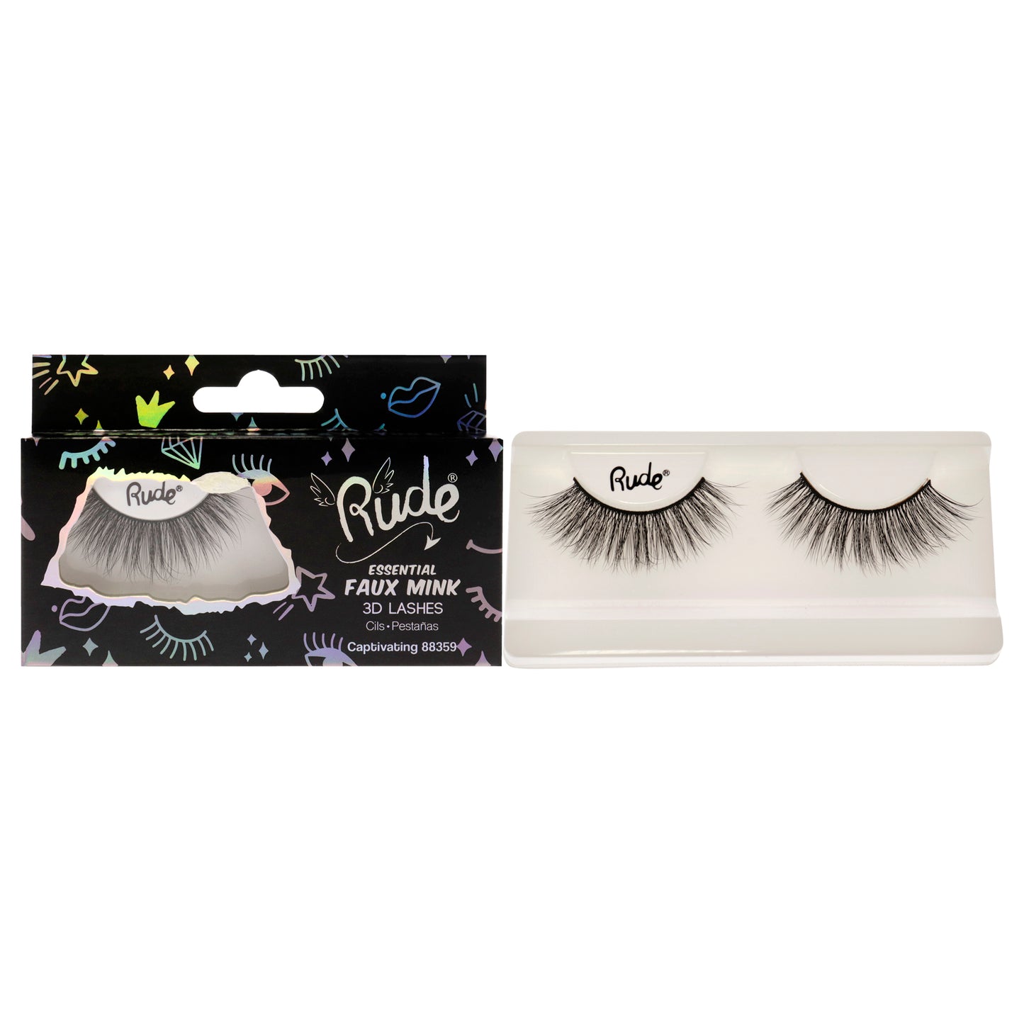 Essential Faux Mink 3D Lashes - Captivating 1 Pair Eyelashes