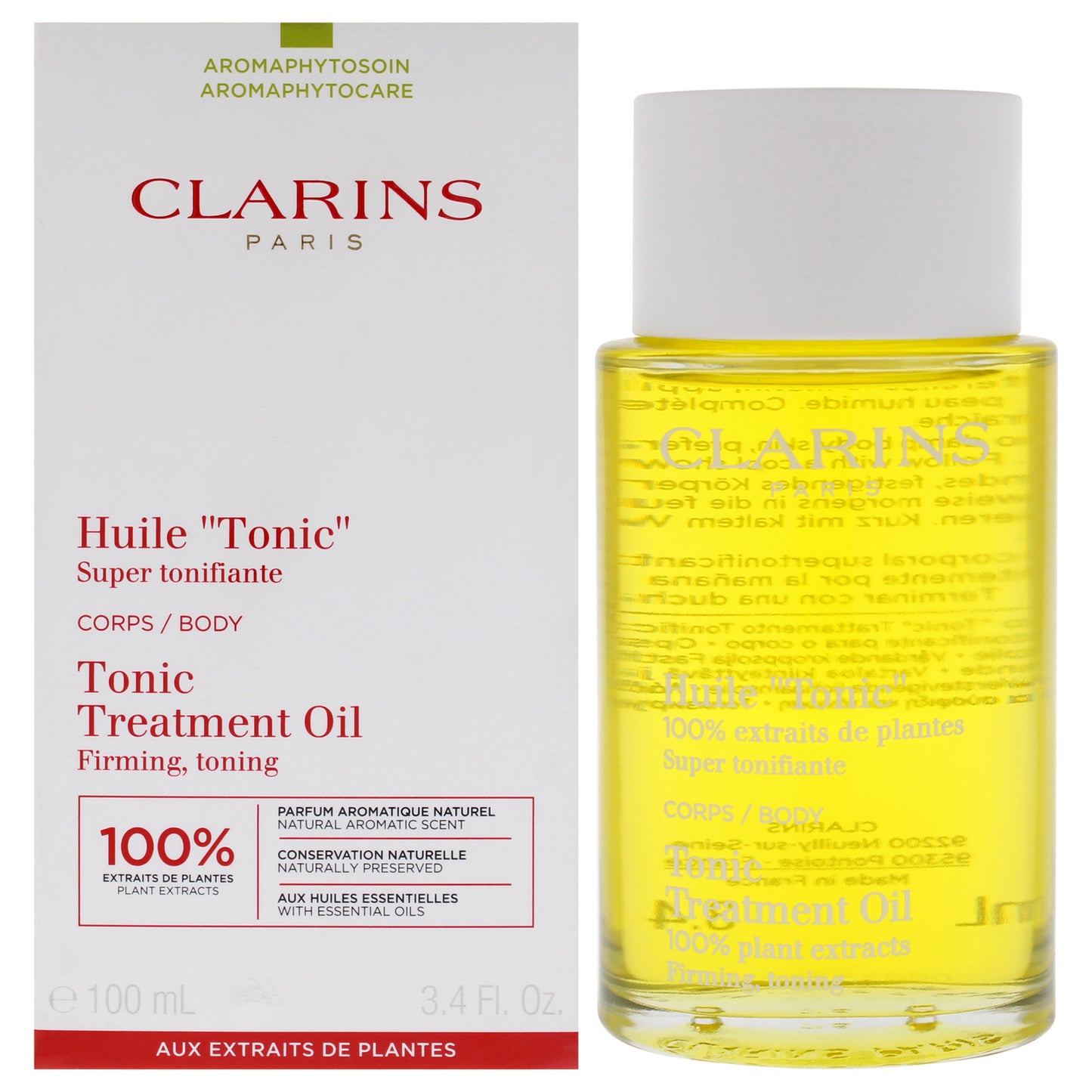 Body Treatment Oil Tonic by Clarins for Unisex - 3.4 oz Treatment (Tester)