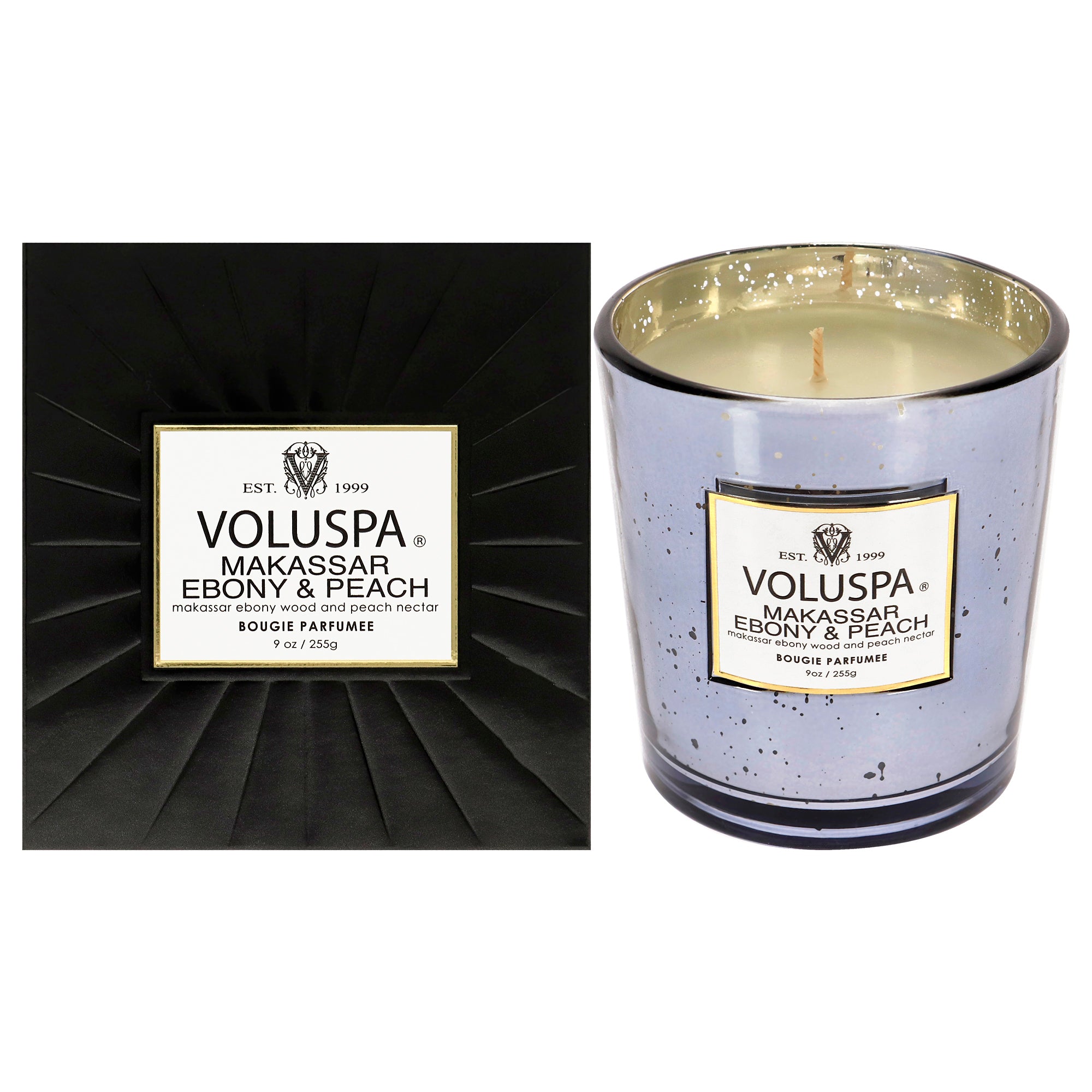 Candle Classic - Makassar Ebony and Peach by Voluspa for Unisex - 9 oz Candle