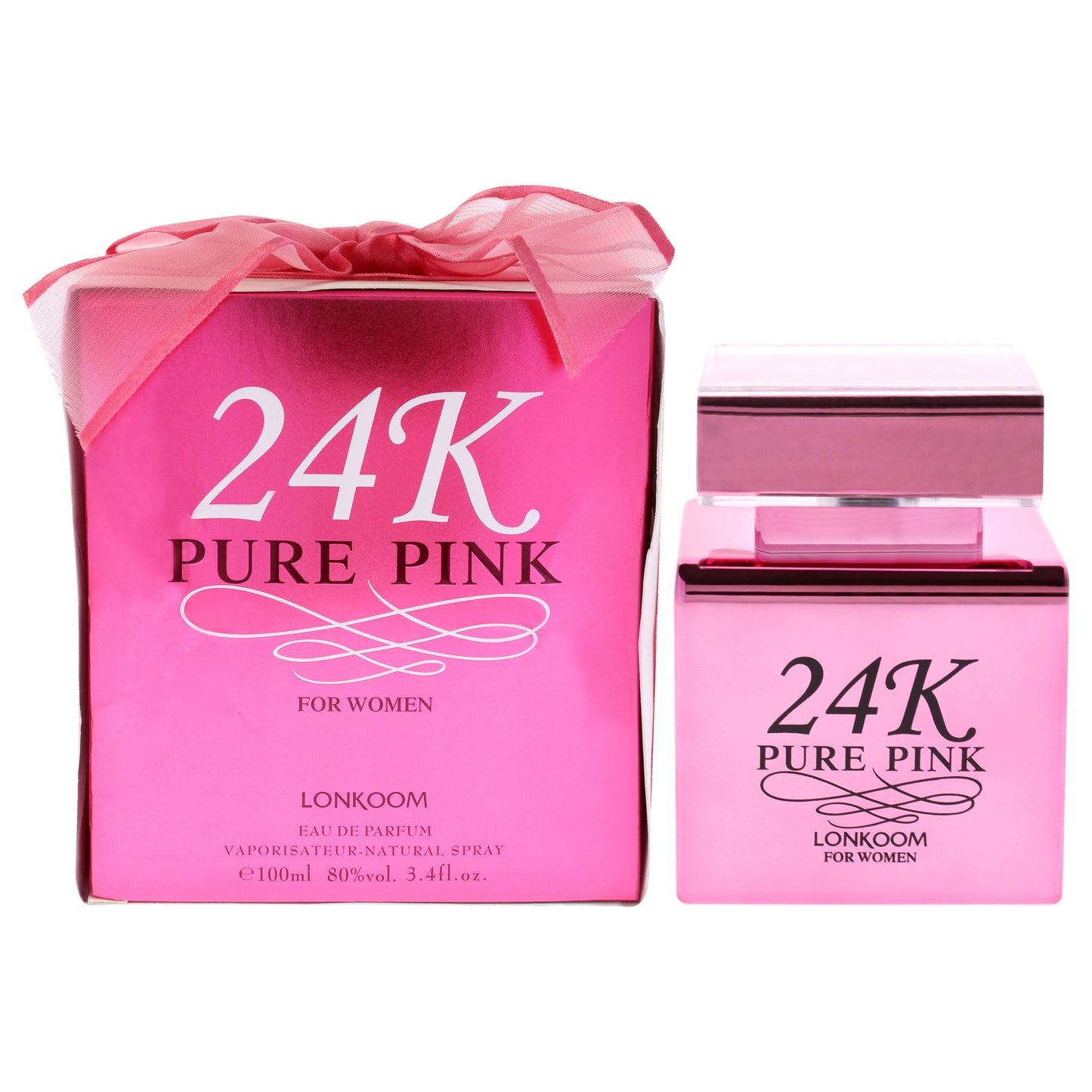 24K Pure Pink by Lonkoom for Women - 3.4 oz EDP Spray