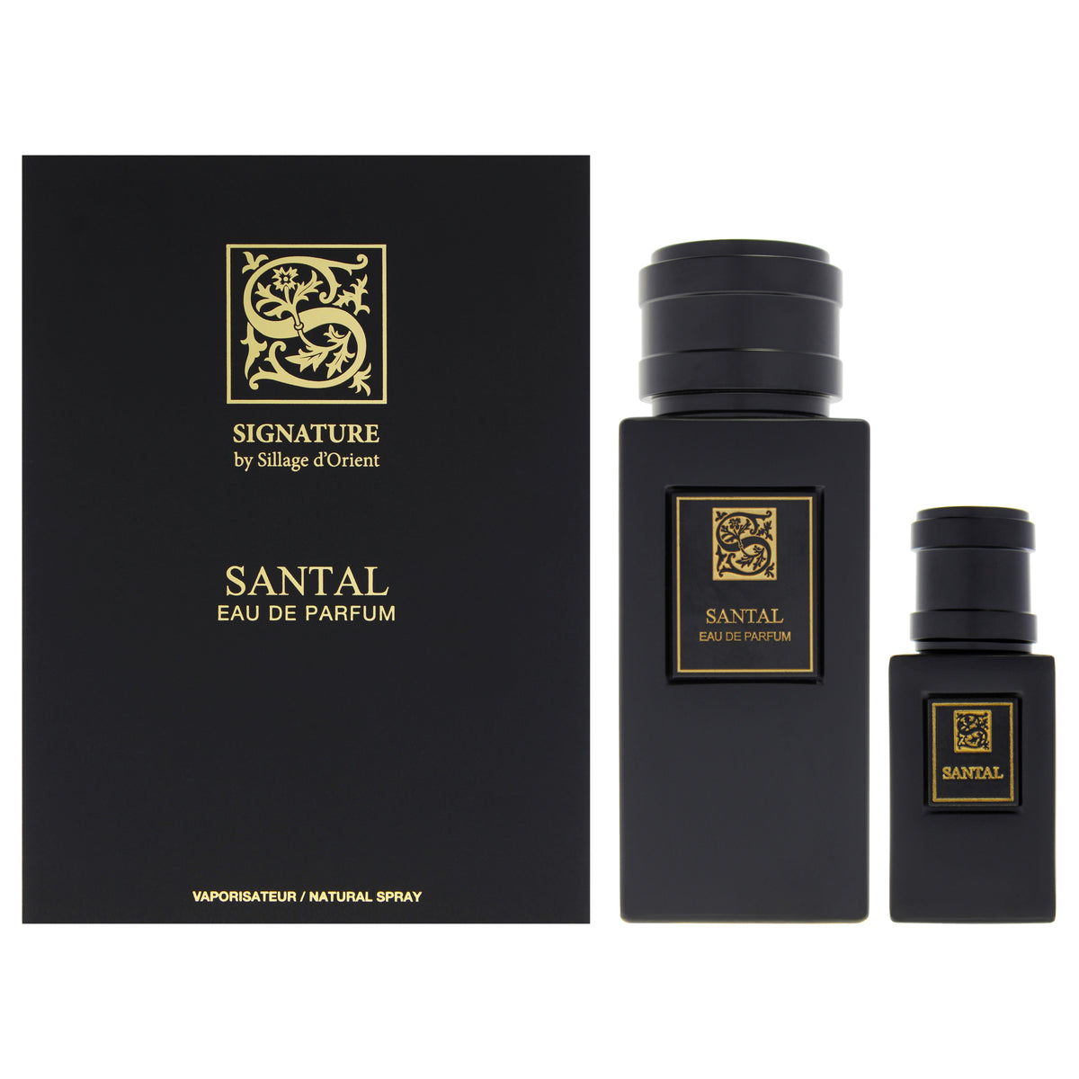 Santal by Sillage dOrient for Men - 2 Pc Gift Set 3.4oz EDP Spray, 0.5oz EDP Spray (Refillable)