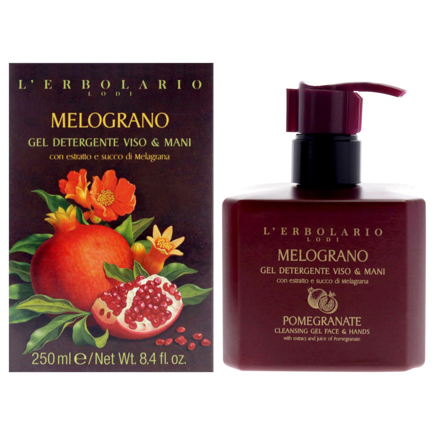 Cleansing Gel Face and Hands - Pomegranate by LErbolario for Unisex - 8.4 oz Cleanser