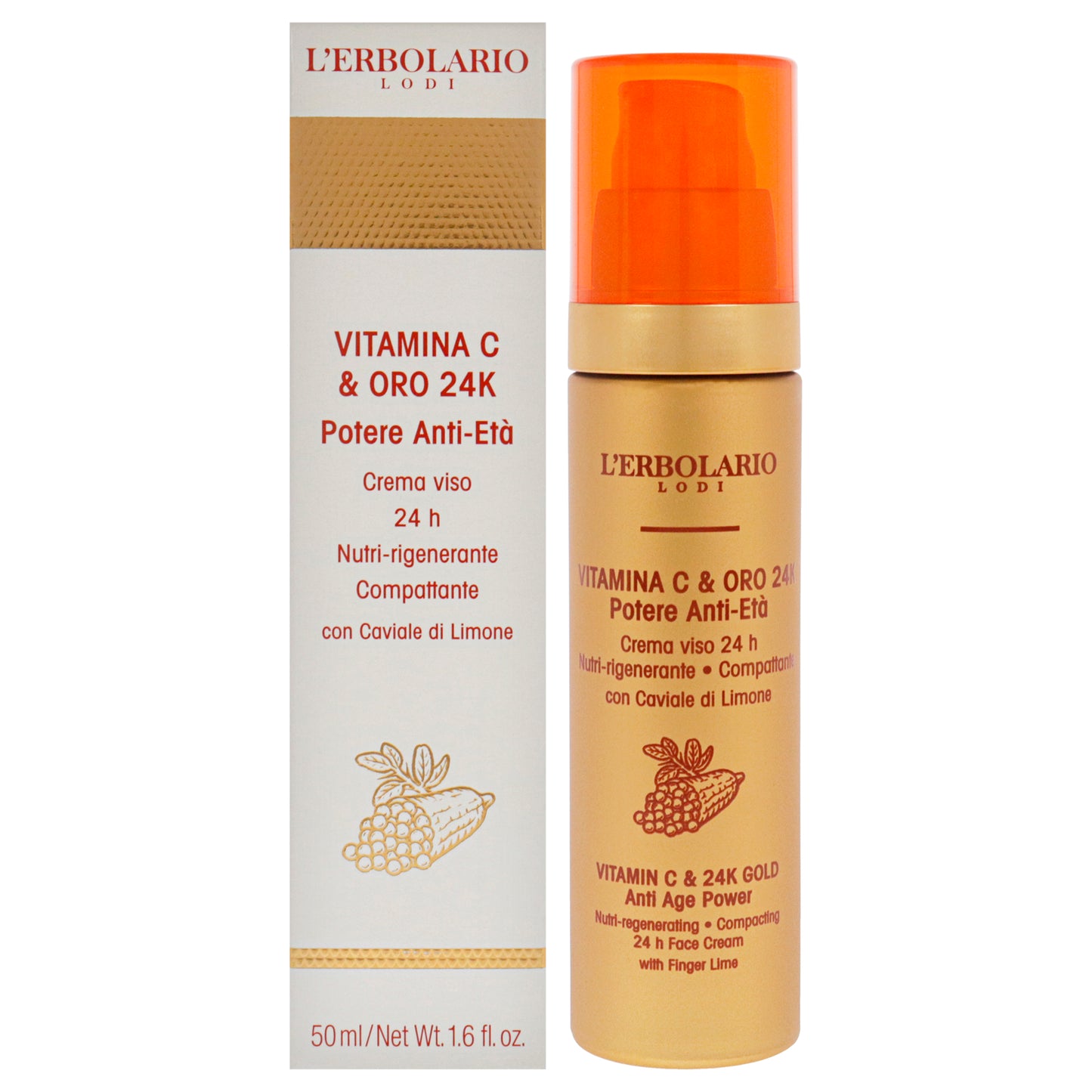 Vitamin C and 24K Gold Anti Age Power Nutri-Regenerating Face Cream 1.6 oz Cream