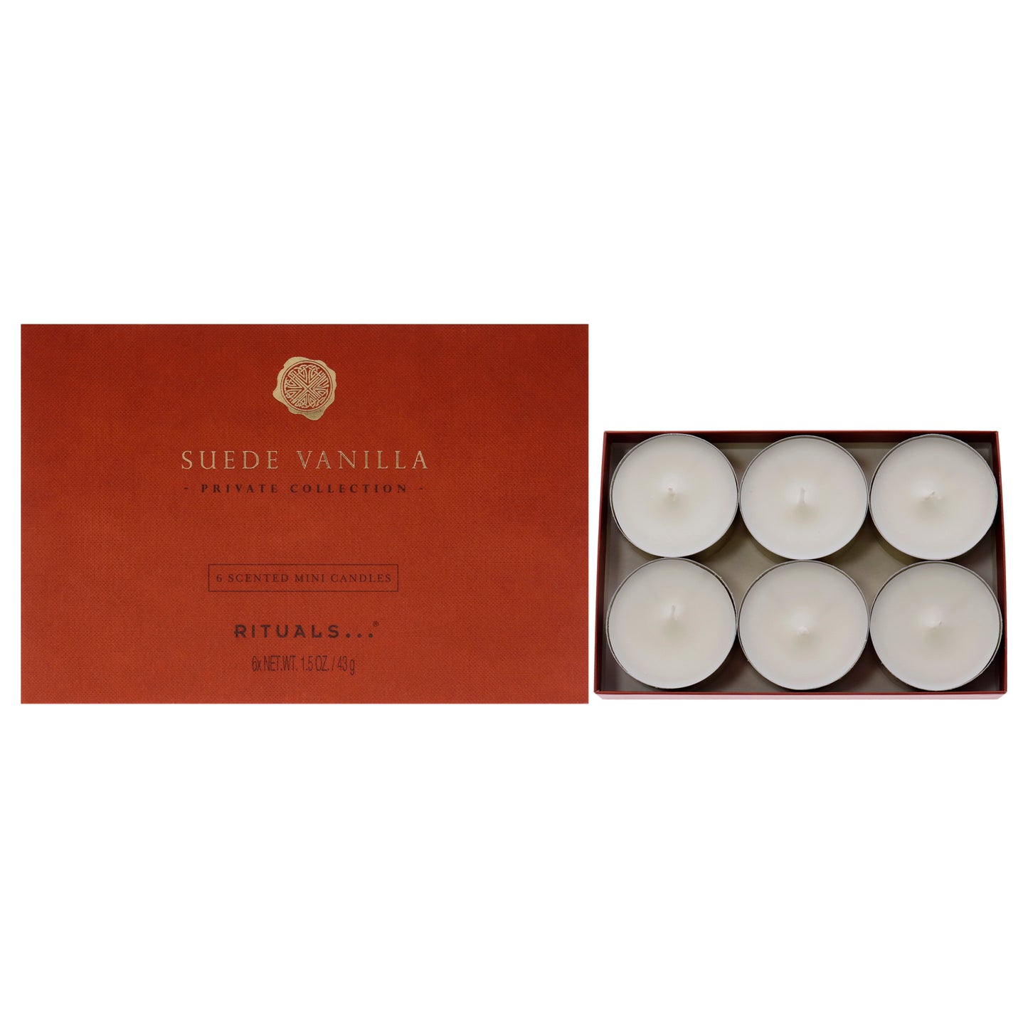 Suede Vanilla Mini Scented Candles 6 x 1.5 oz Candle