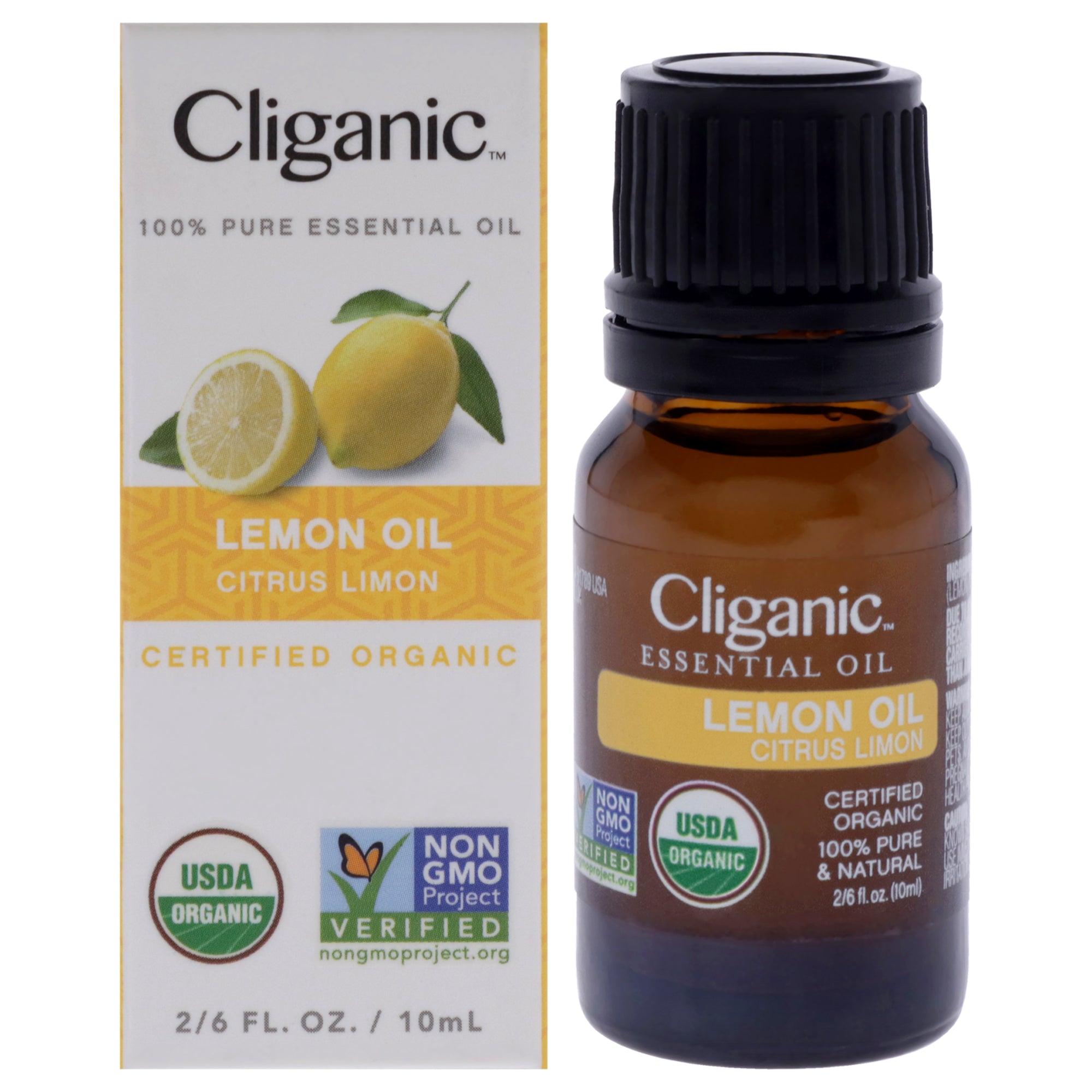 Organic Lemon by Cliganic for Unisex - 0.33 oz Oil