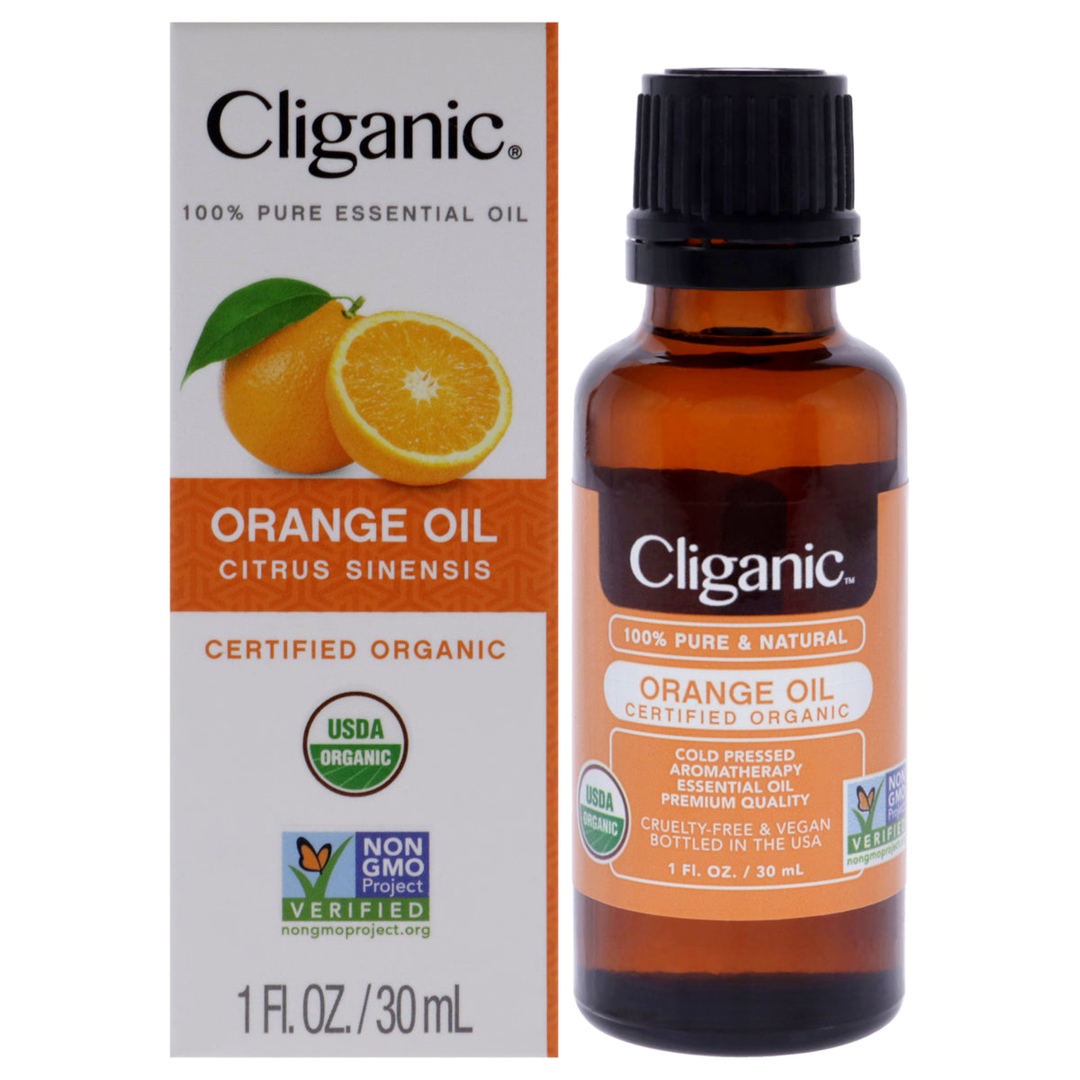 Organic Orange by Cliganic for Unisex - 1 oz Oil