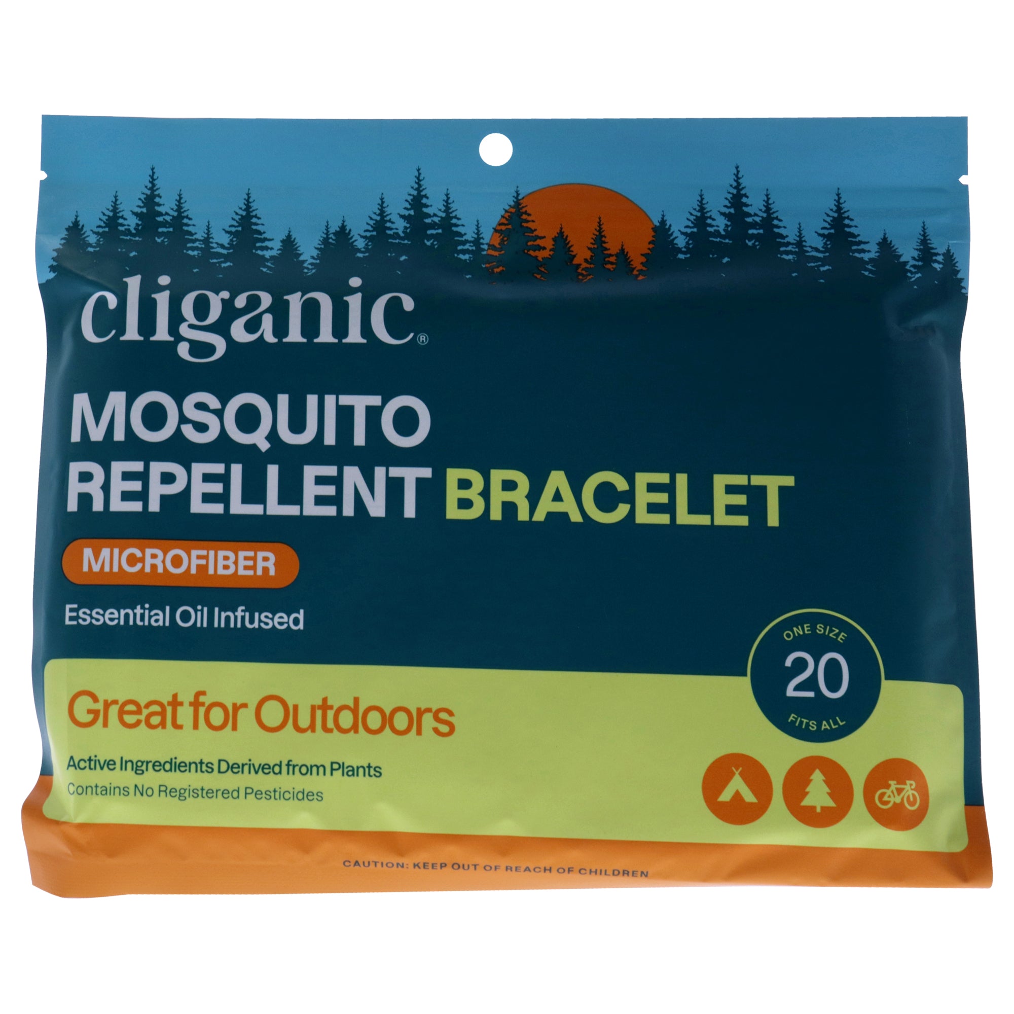 Microfiber Repellent Bands by Cliganic for Unisex - 20 Pc Band