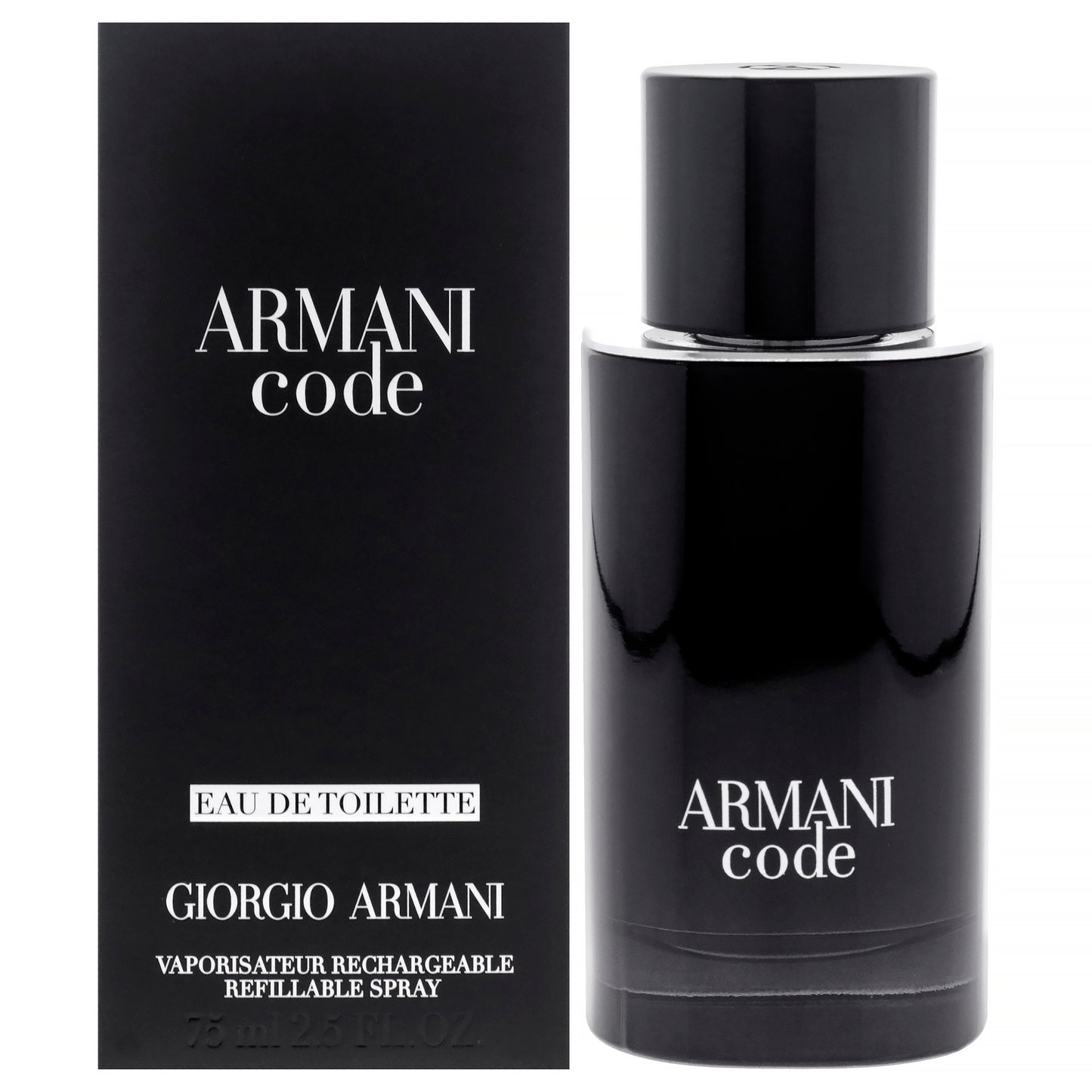 Armani Code by Giorgio Armani for Men - 2.5 oz EDT Spray (Refillable)