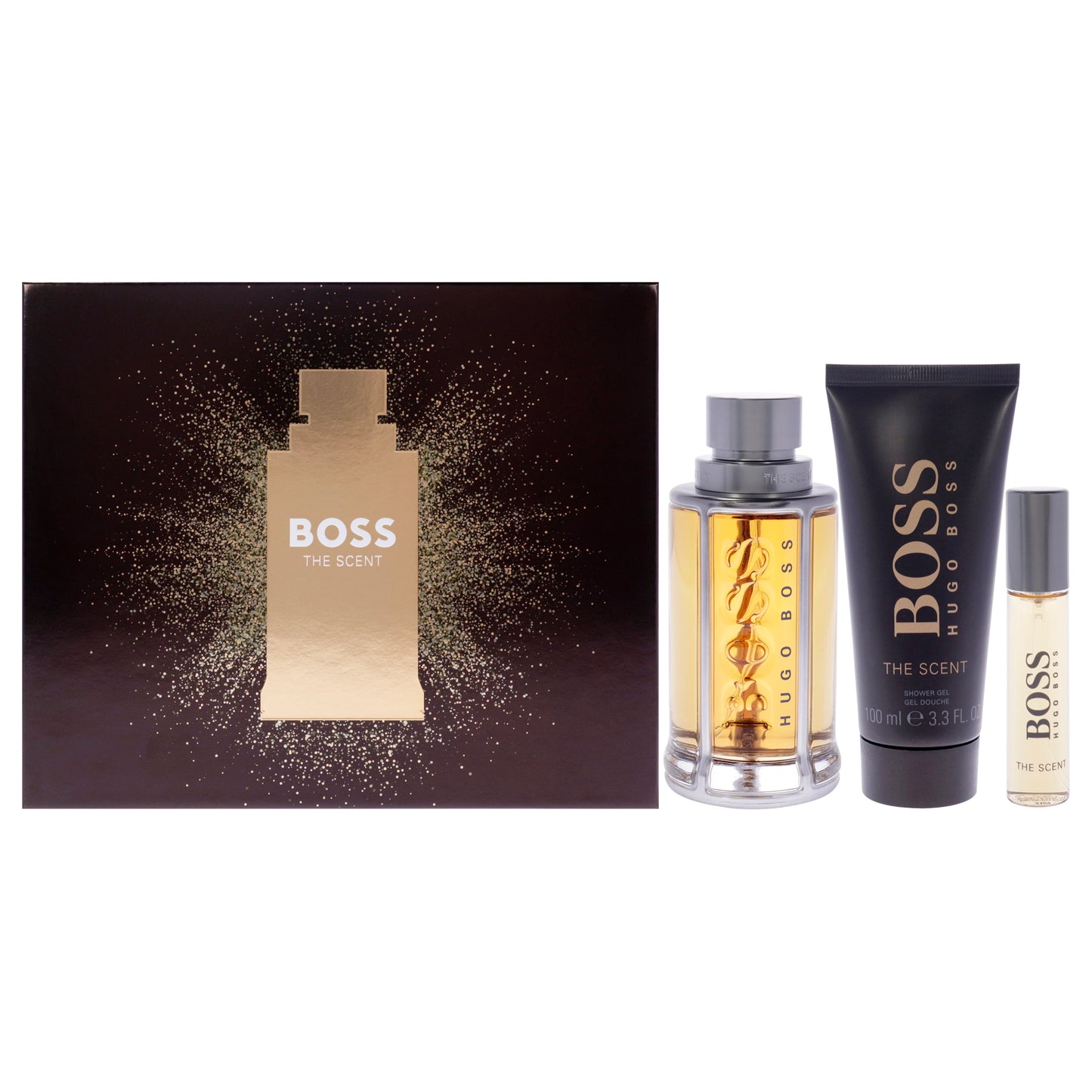 Boss The Scent 3 Pc Gift Set 3.3oz EDT Spray