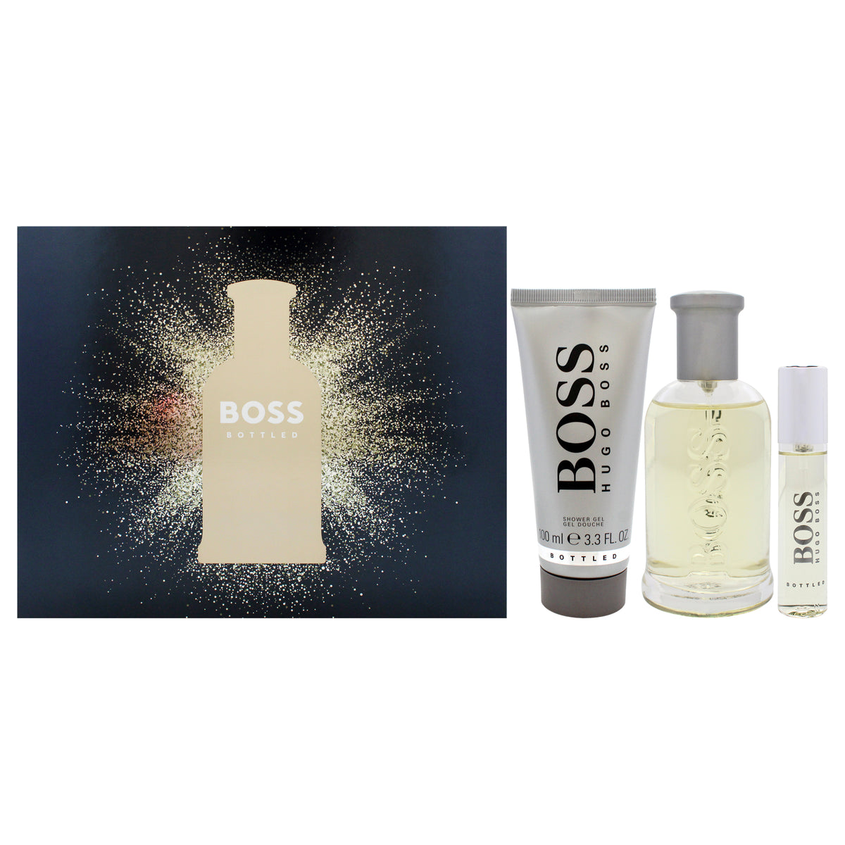 Boss No. 6 by Hugo Boss for Men - 3 Pc Gift Set 3.3oz EDT Spray, 0.3oz EDT Spray (Mini), 3.3oz Shower Gel