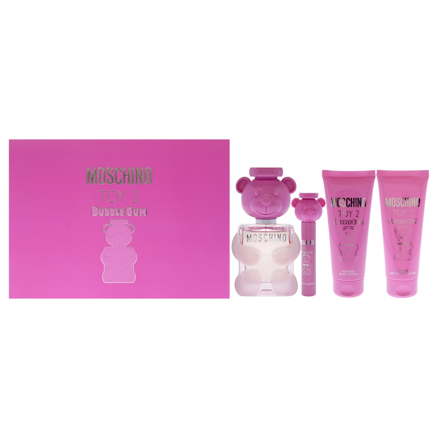 Moschino Toy 2 Bubble Gum 4 Pc Gift Set 3.4oz EDT Spray