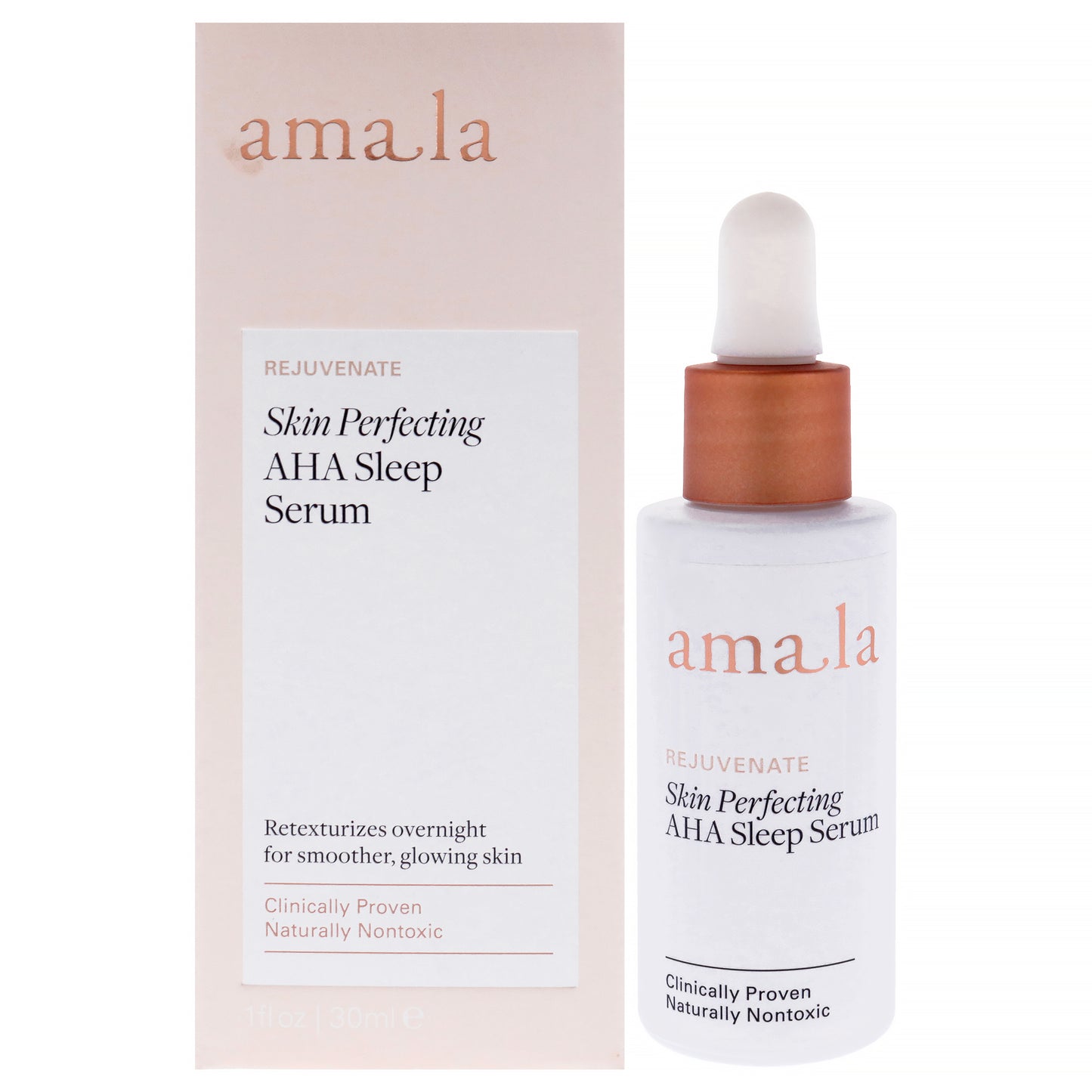 Skin Perfecting AHA Sleep Serum by Amala for Women - 1 oz Serum