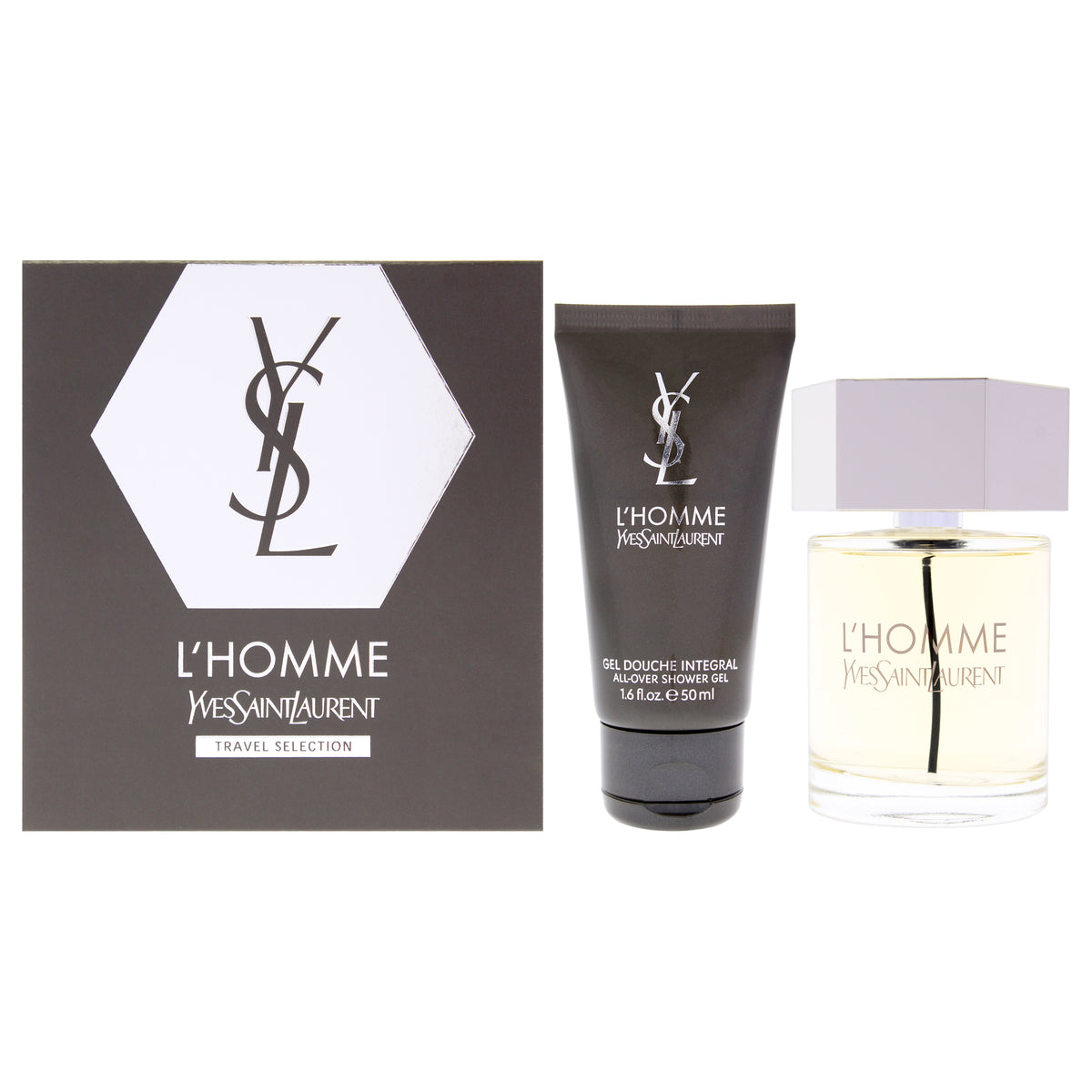 LHomme by Yves Saint Laurent for Men - 2 Pc Gift Set 3.3oz EDT Spray, 1.6oz Shower Gel