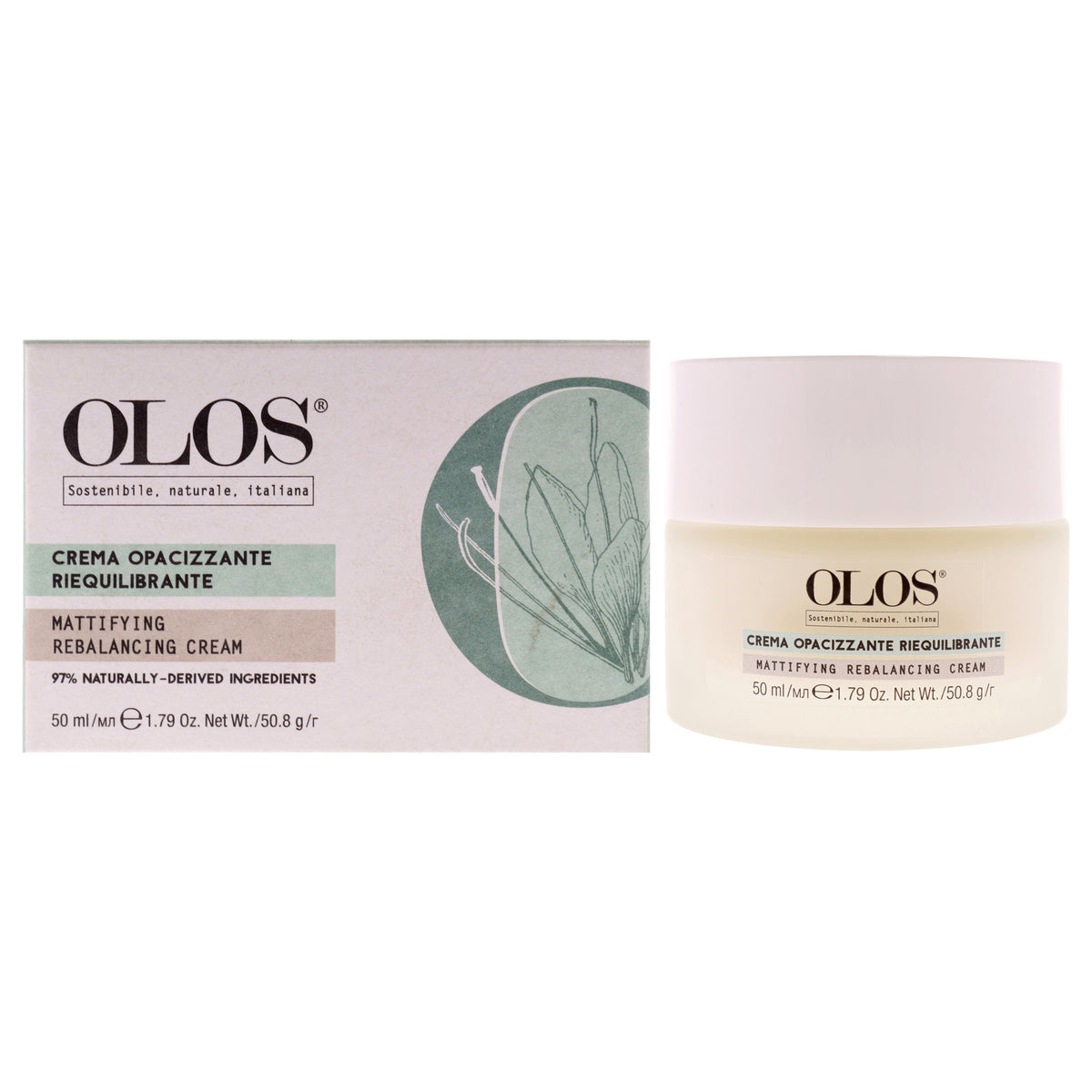 Mattifying Rebalancing Cream by Olos for Unisex - 1.79 oz Cream