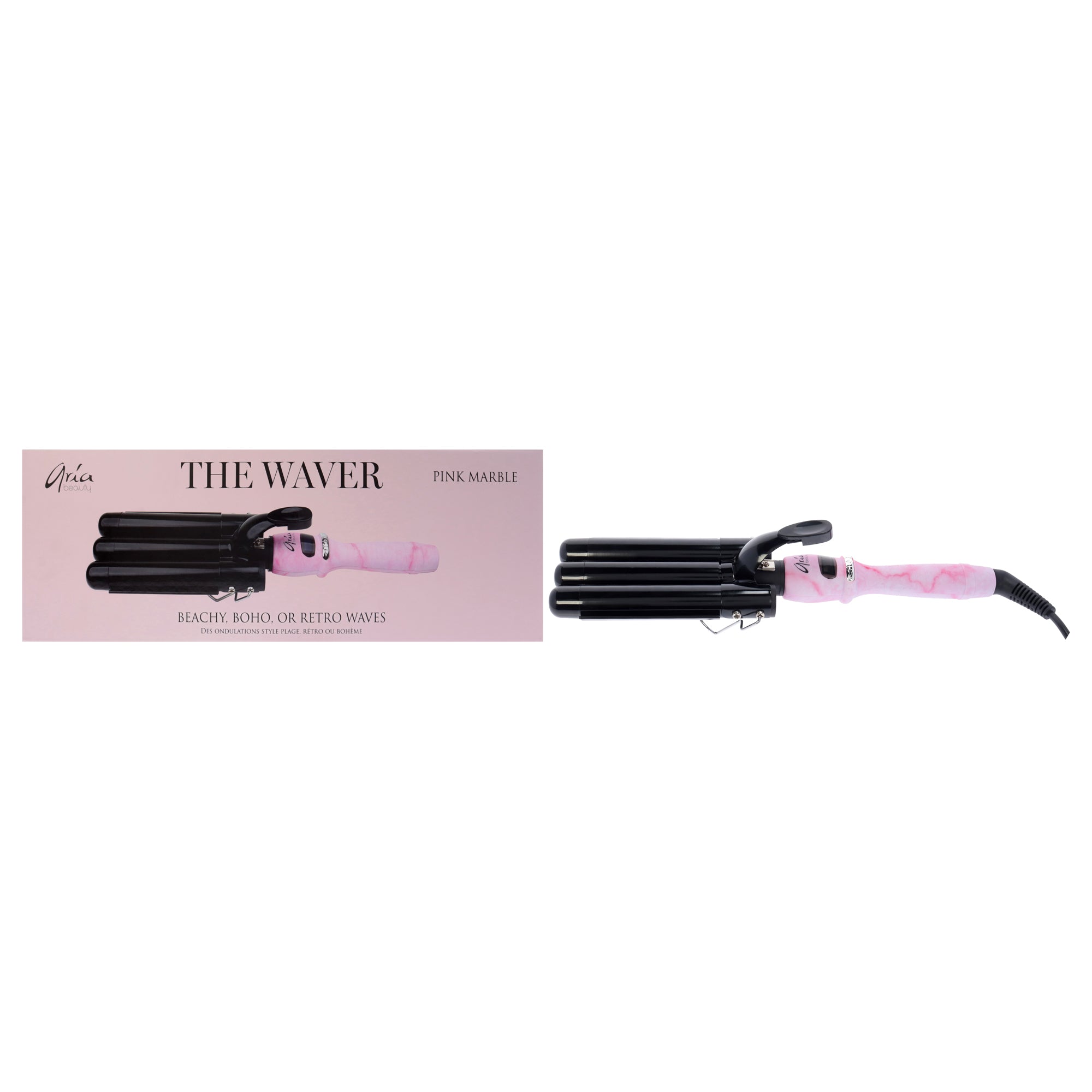 The Waver - Pink Marble by Aria Beauty for Women - 25 mm Waver