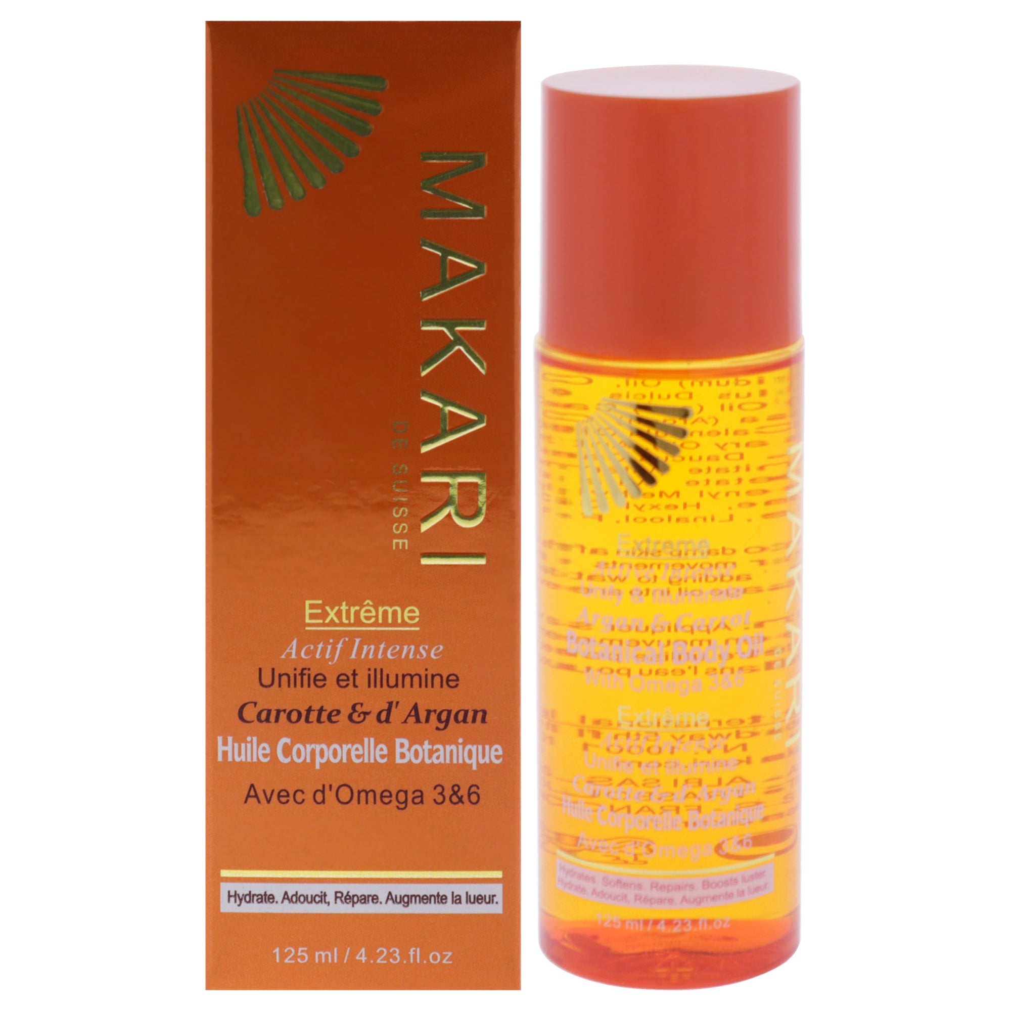 Extreme Argan and Carrot Body Oil by Makari for Women - 4.23 oz Oil