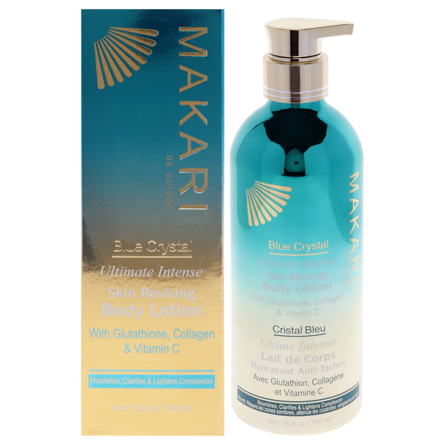 Blue Crystal Skin Reviving Body Lotion by Makari for Women - 16.8 oz Body Lotion