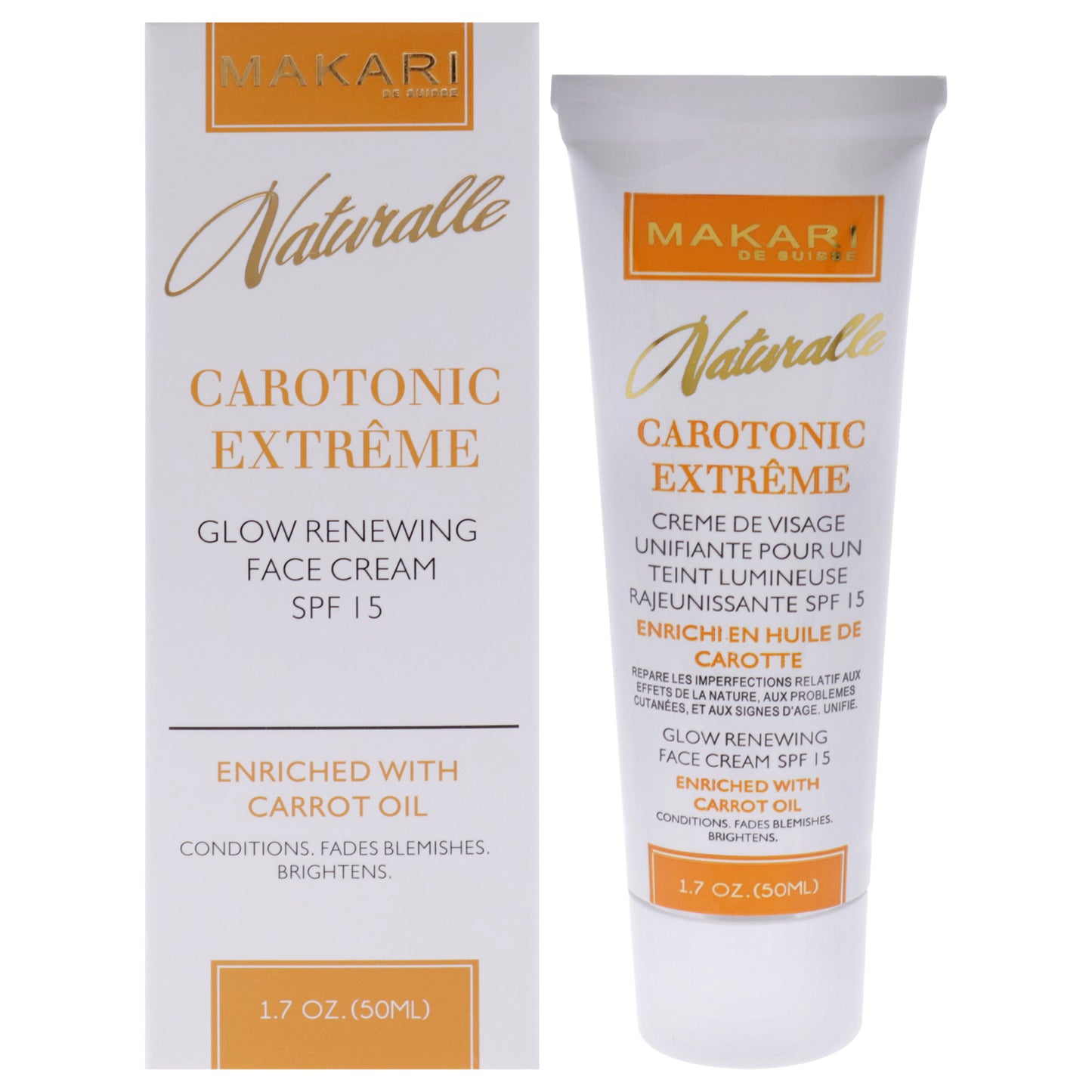 Carotonic Extreme Glow Renewing Face Cream SPF 15 by Makari for Women - 1.7 oz Cream