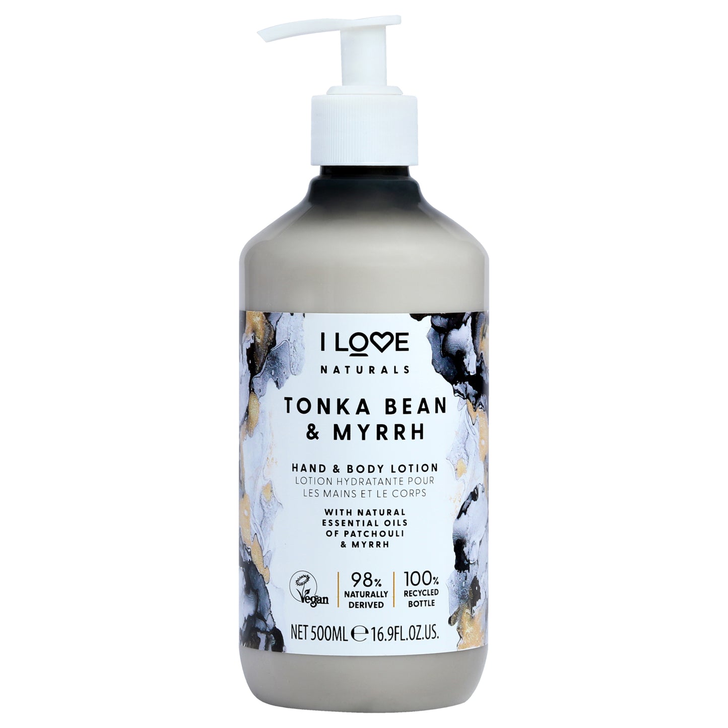 Naturals Hand and Body Lotion - Tonka Bean and Myrrh by I Love Cosmetics for Women - 16.9 oz Body Lotion