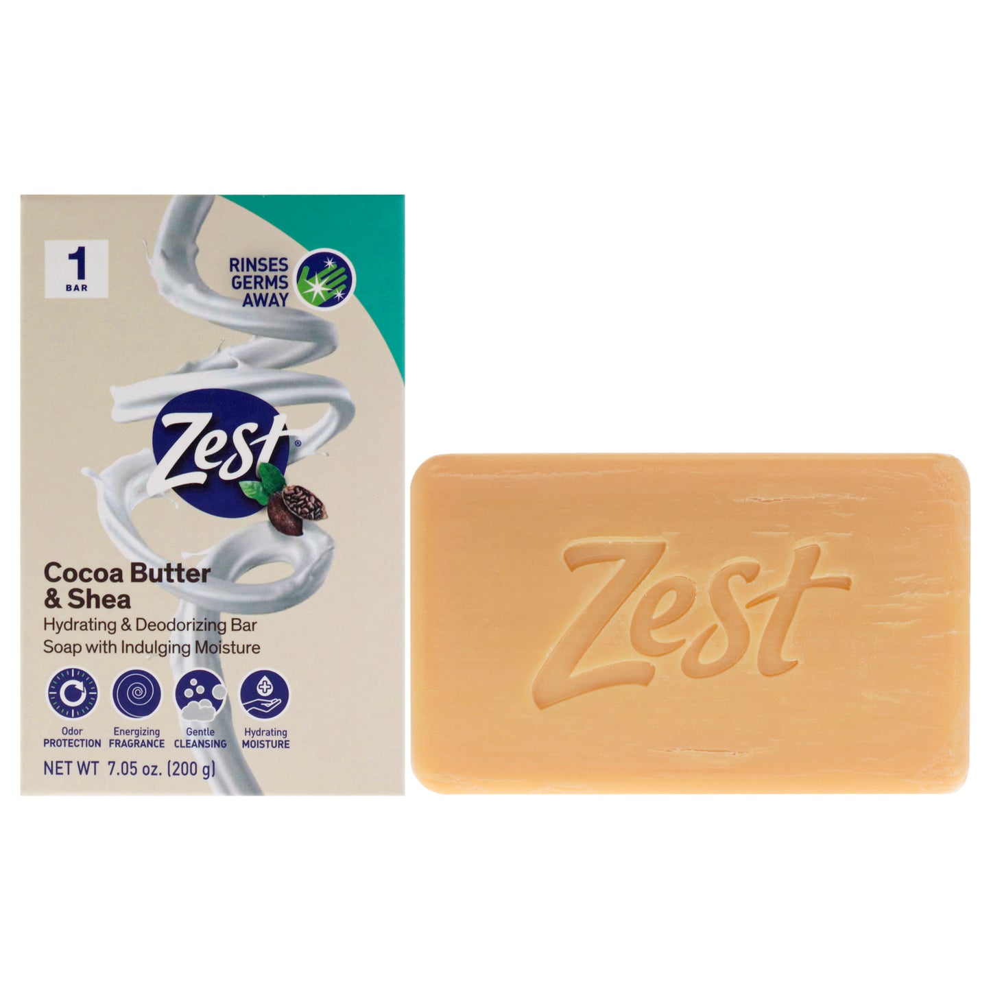 Hydrating Deodorant Bar Soap - Cocoa Butter and Shea 7 oz Bar Soap
