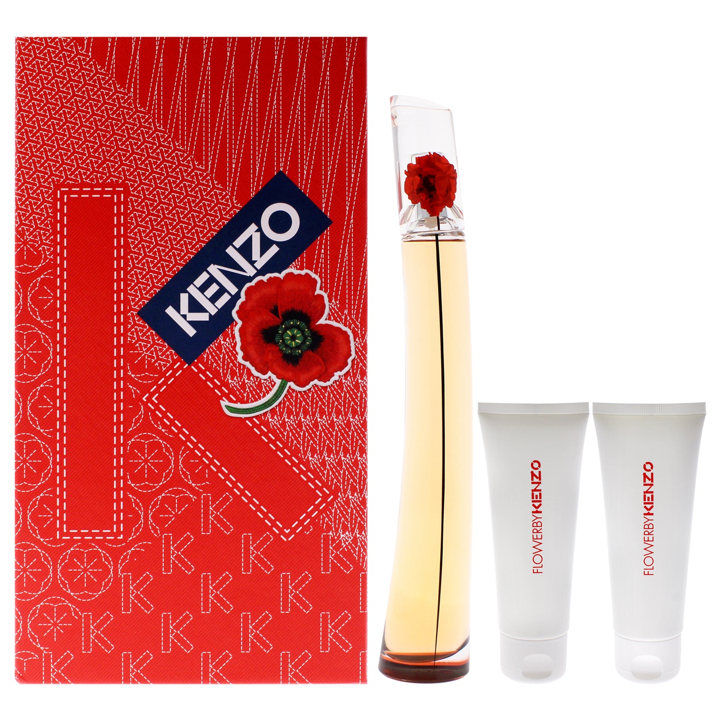Flower LAbsolue by Kenzo for Women - 3 Pc Gift Set 3.3oz EDP Spray, 2 x 2.5oz Body Cream