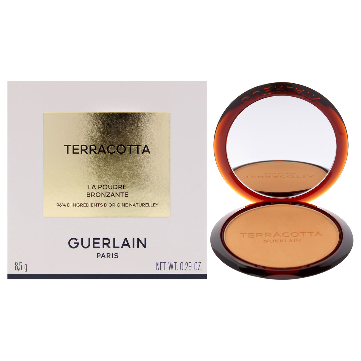 Terracotta The Bronzing Powder 96 Percent Naturally - 1 Light Warm by Guerlain for Women - 0.29 oz Powder (Refillable)