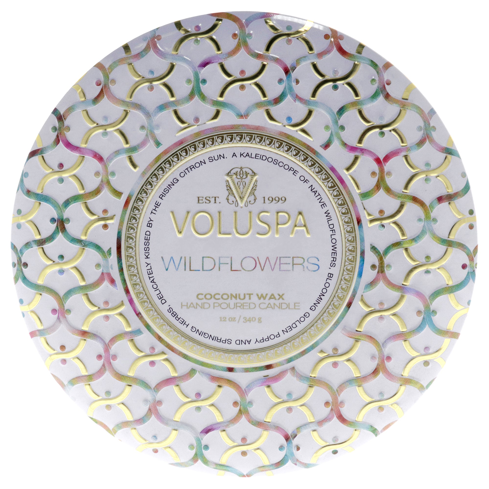 Maison Blanc Collection 3 Wick Tin Candle - Wildflowers by Voluspa for Unisex - 12 oz Candle
