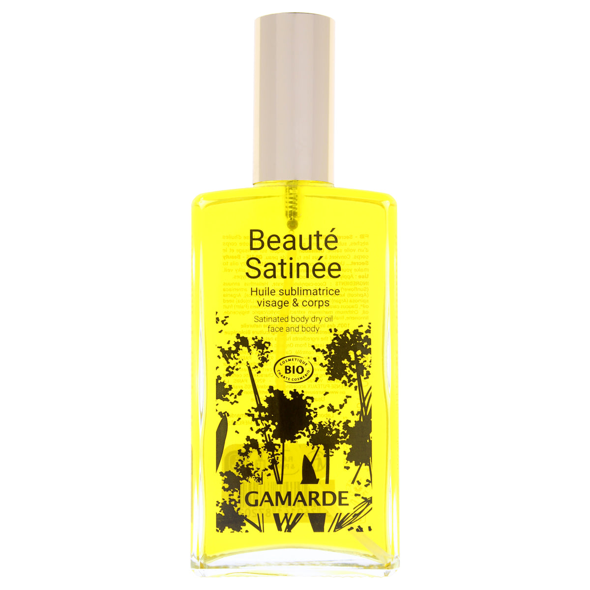 Satinated Body Dry Oil by Gamarde for Women - 3.38 oz Oil