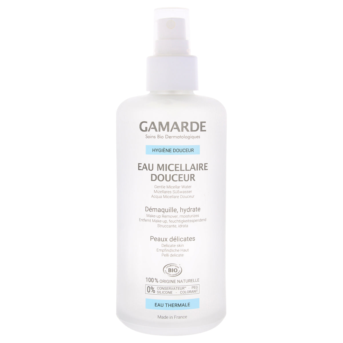 Gentle Micellar Water Make-Up Remover by Gamarde for Women - 6.76 oz Makeup Remover