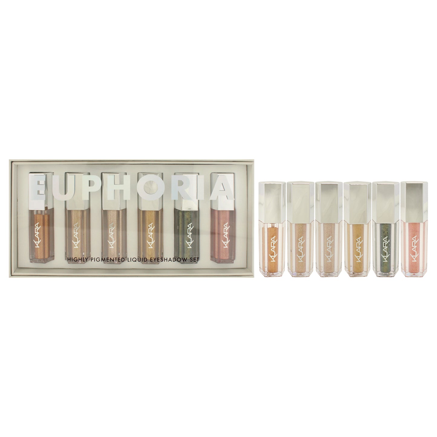 Euphoria Highly Pigmented Liquid Eyeshadow Set 6 Pc 0.2oz Euphoria Liquid Eyeshadow - 01 Nate