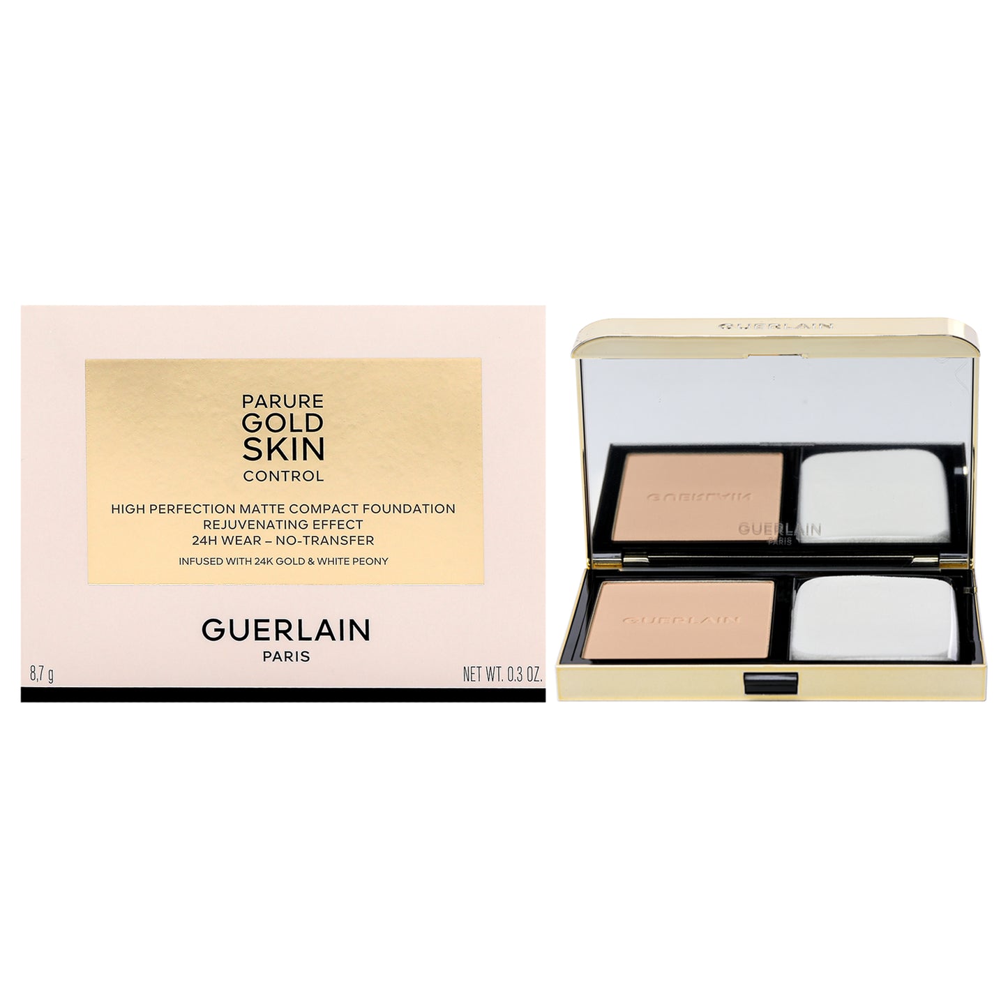 Parure Gold Skin Control Matte Compact Foundation - 2N Light Skin with Neutral Beige Undertones 0.3 oz Foundation (Refillable)