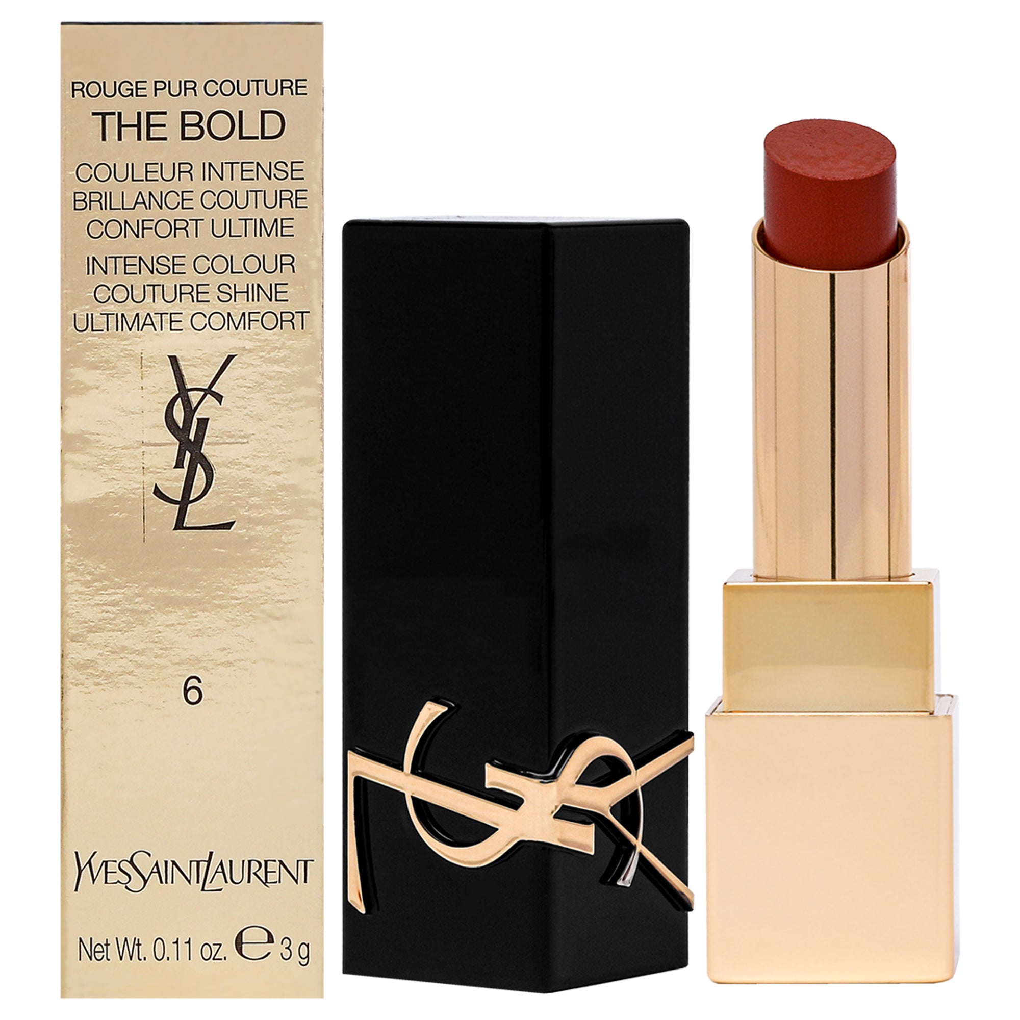 Rouge Pur Couture The Bold Lipstick - 6 Reignited Amber by Yves Saint Laurent for Women - 0.11 oz Lipstick
