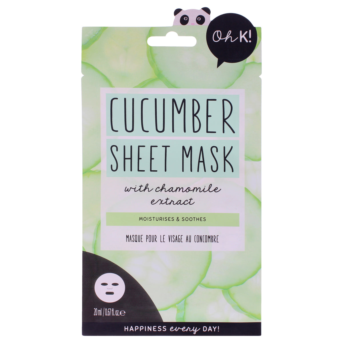 Sheet Mask - Cucumber by Oh K! for Unisex - 1 Pc Mask