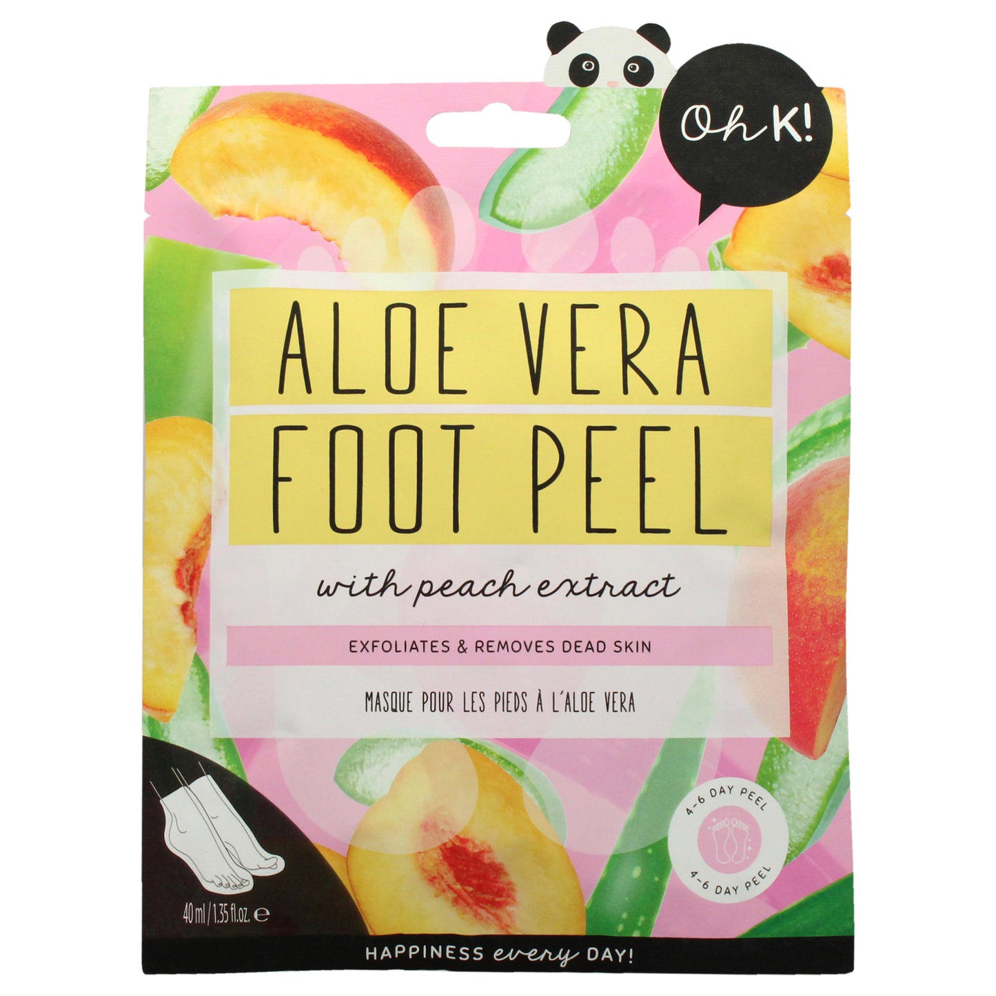 Jelly Foot Peel - Aloe Vera and Peach 1 Pair Mask
