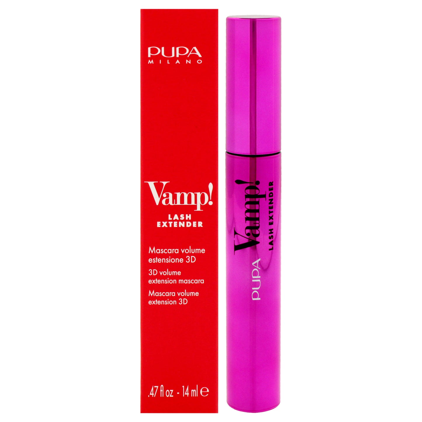 Vamp! Lash Extender Mascara - 112 Extra Black by Pupa Milano for Women - 0.47 oz Mascara