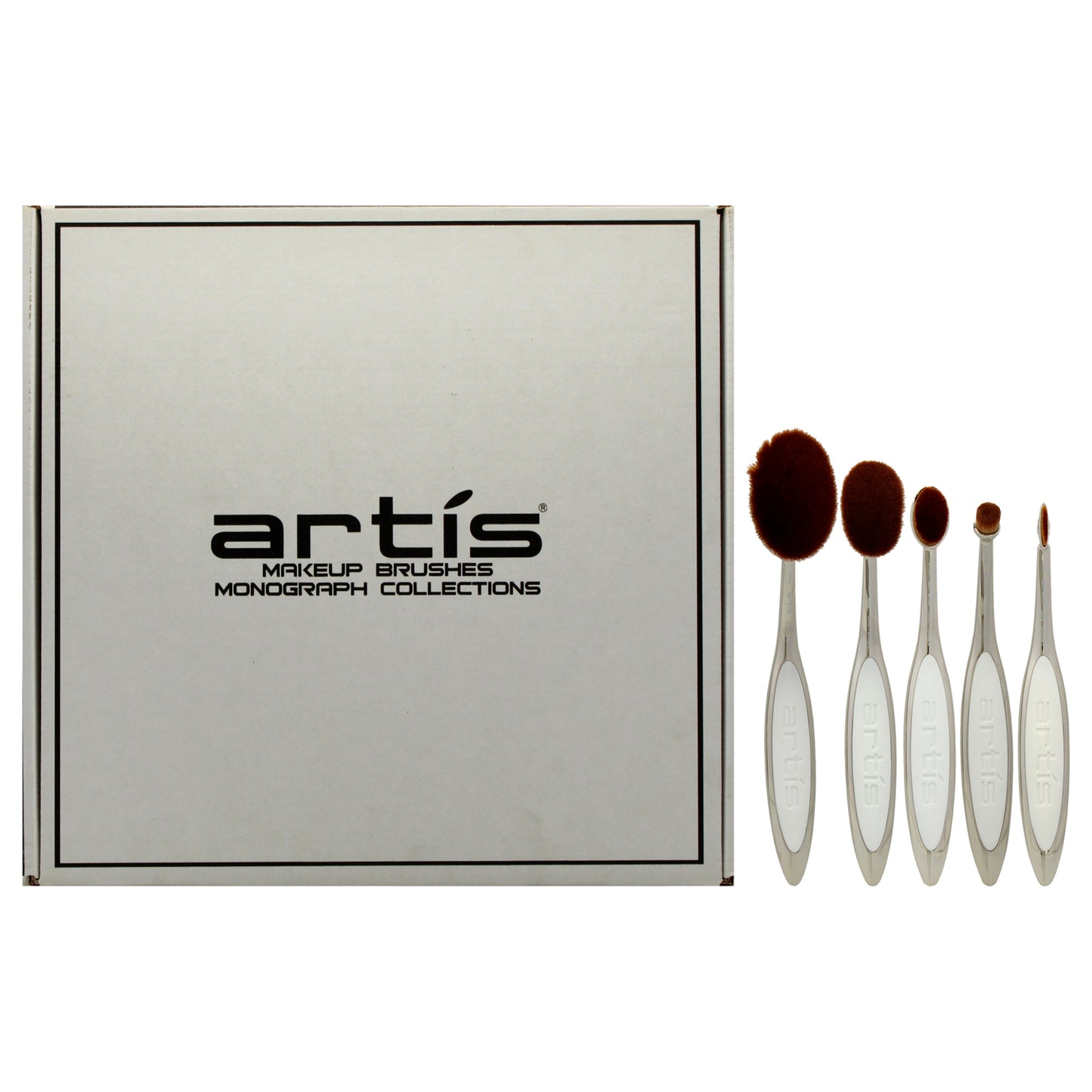 Elite 5 Brush Set - Mirror by Artis for Women - 4 Pc Elite Collection Oval 7 Brush - Mirror, Elite Oval 6 Brush - Mirror, Elite Linear 4 Brush - Mirror, Elite Linear 1 Brush - Mirror, Elite Circle Brush 1R - Mirror