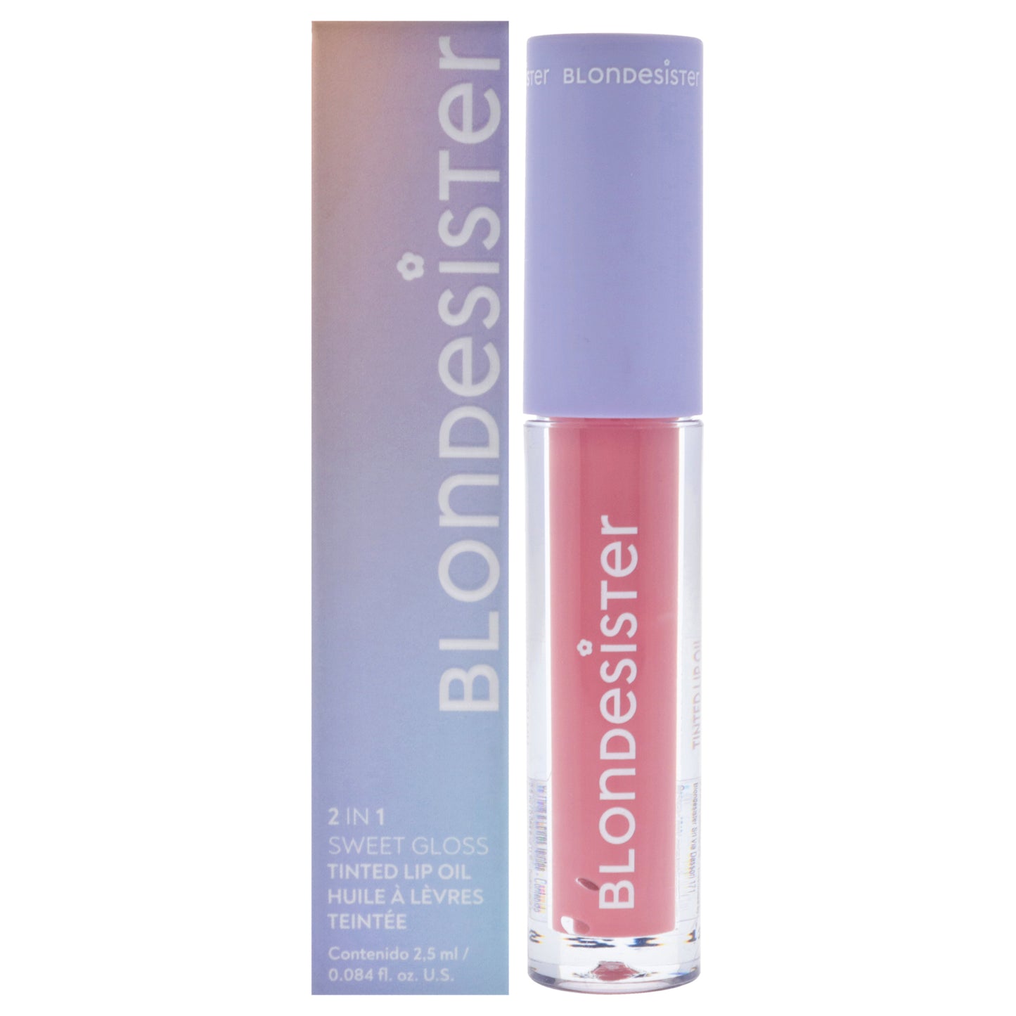 2 in 1 Sweet Gloss Tinted Lip Oil - 02 Pink Chocolate by Blondesister for Women - 0.084 oz Lip Oil